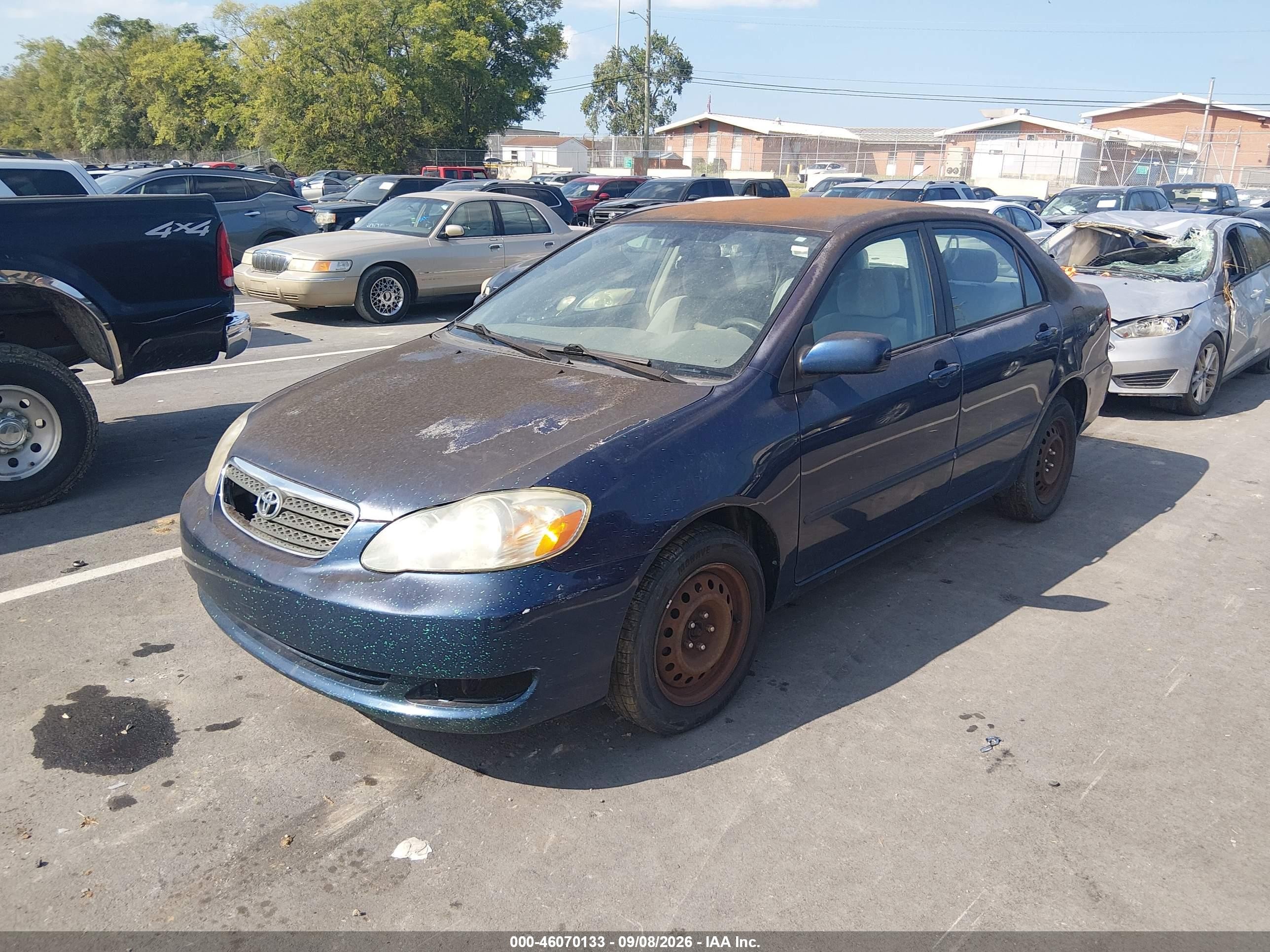 2007 Toyota Corolla Le Синий vin: 2T1BR30E47C759410
