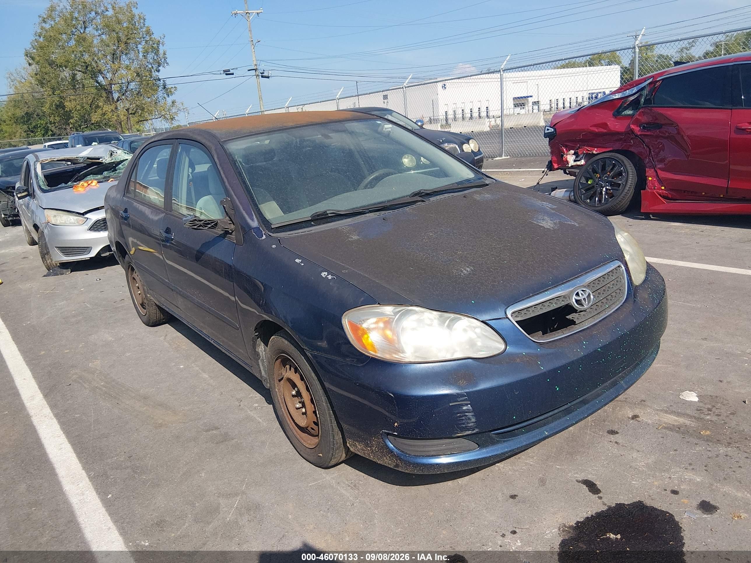 2007 Toyota Corolla Le Синий vin: 2T1BR30E47C759410