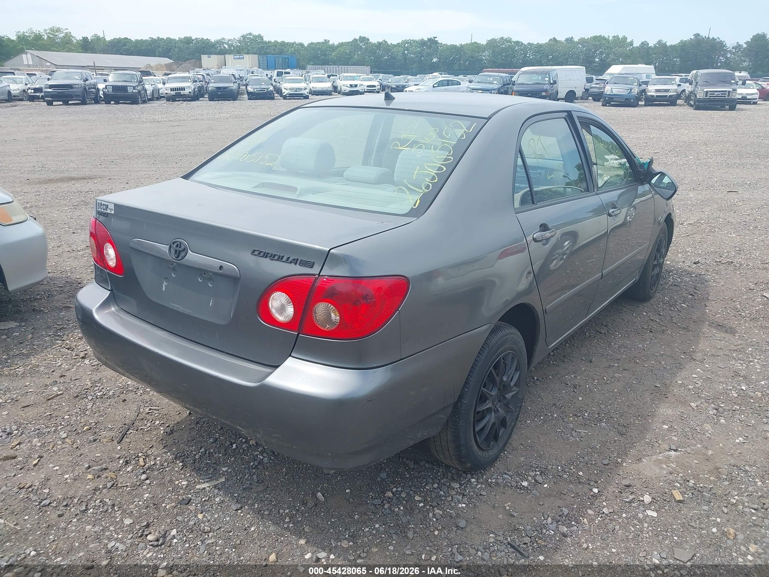 2006 Toyota Corolla Le Gray vin: 2T1BR30E56C676339