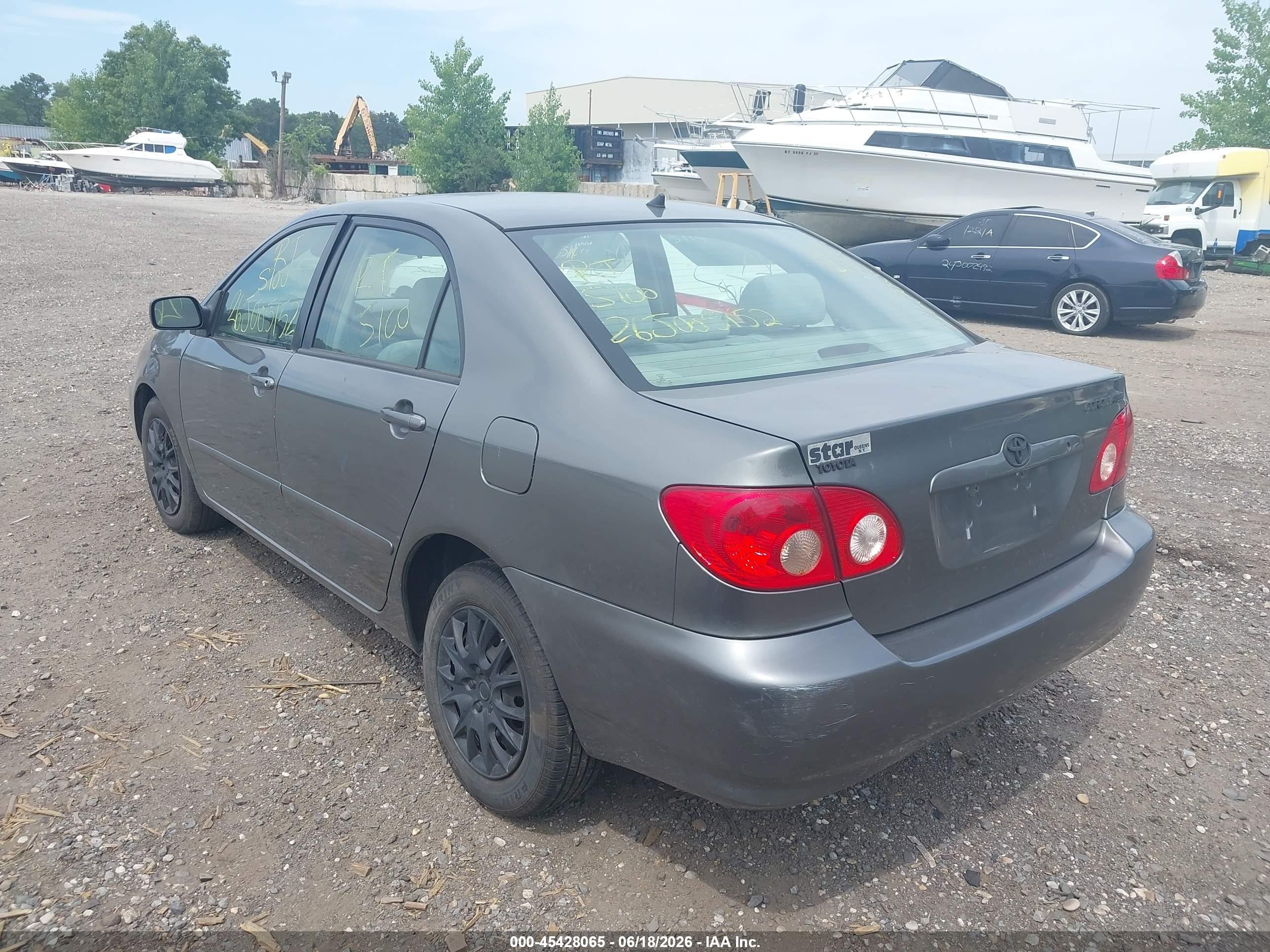 2006 Toyota Corolla Le Gray vin: 2T1BR30E56C676339