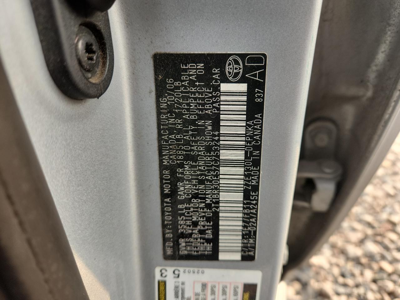 2007 Toyota Corolla Le Серебряный vin: 2T1BR30E57C753244