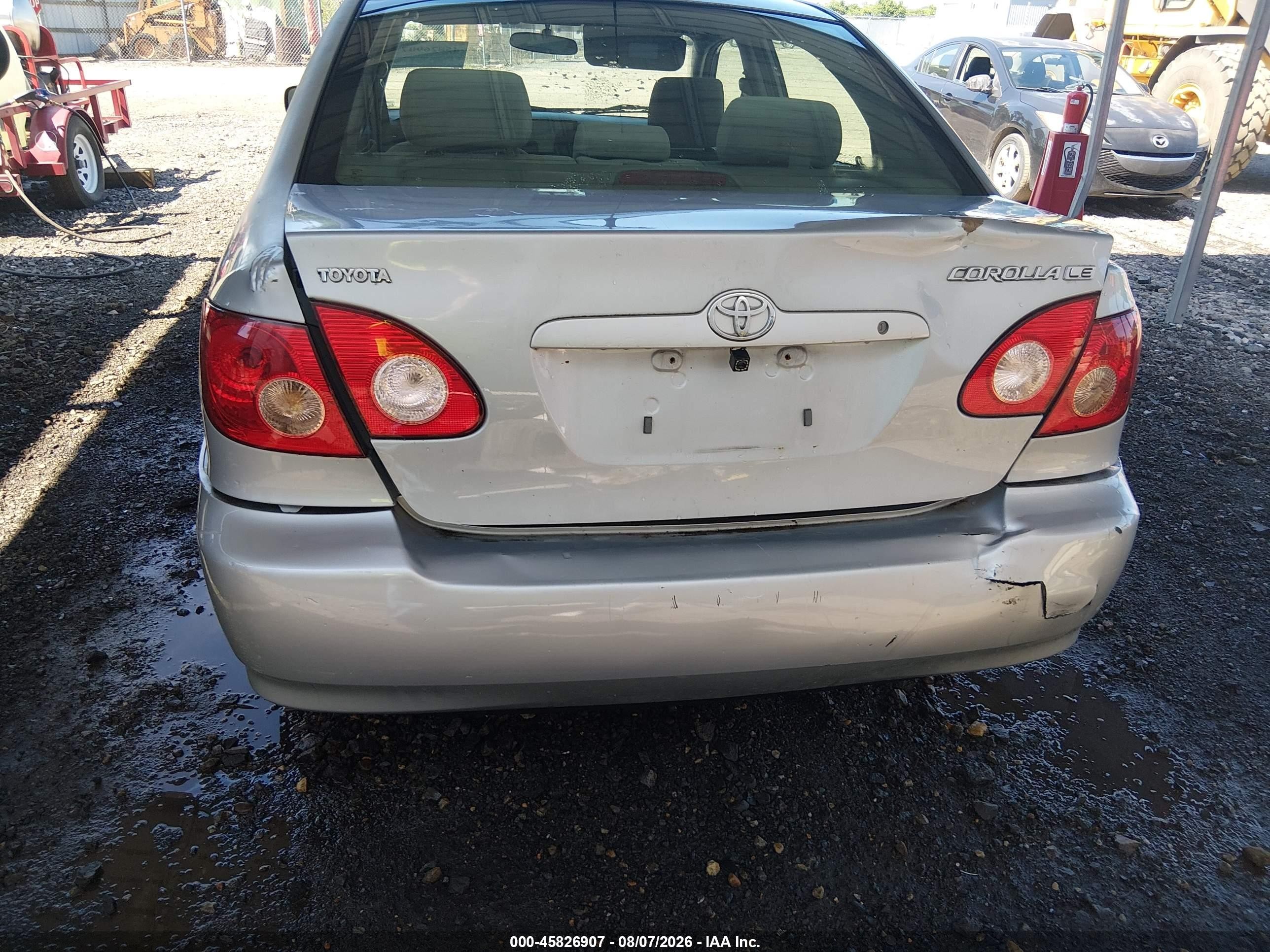 2008 Toyota Corolla Le Silver vin: 2T1BR30E58C880206