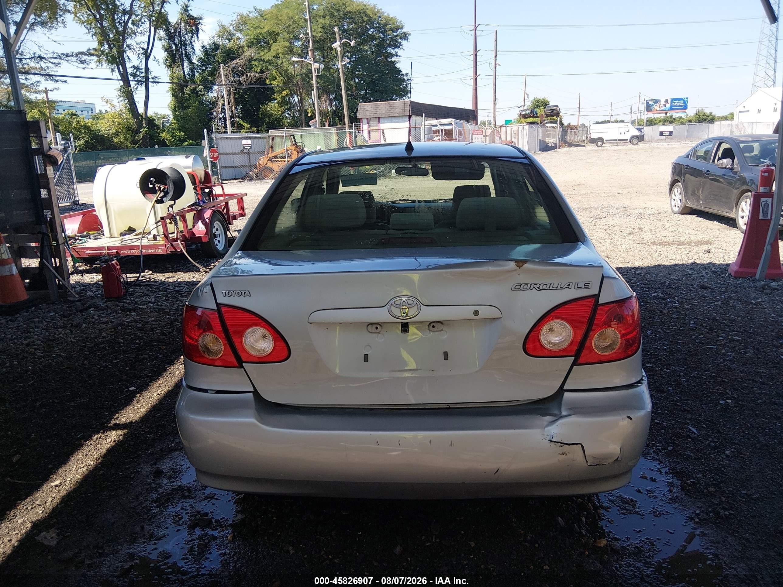 2008 Toyota Corolla Le Silver vin: 2T1BR30E58C880206