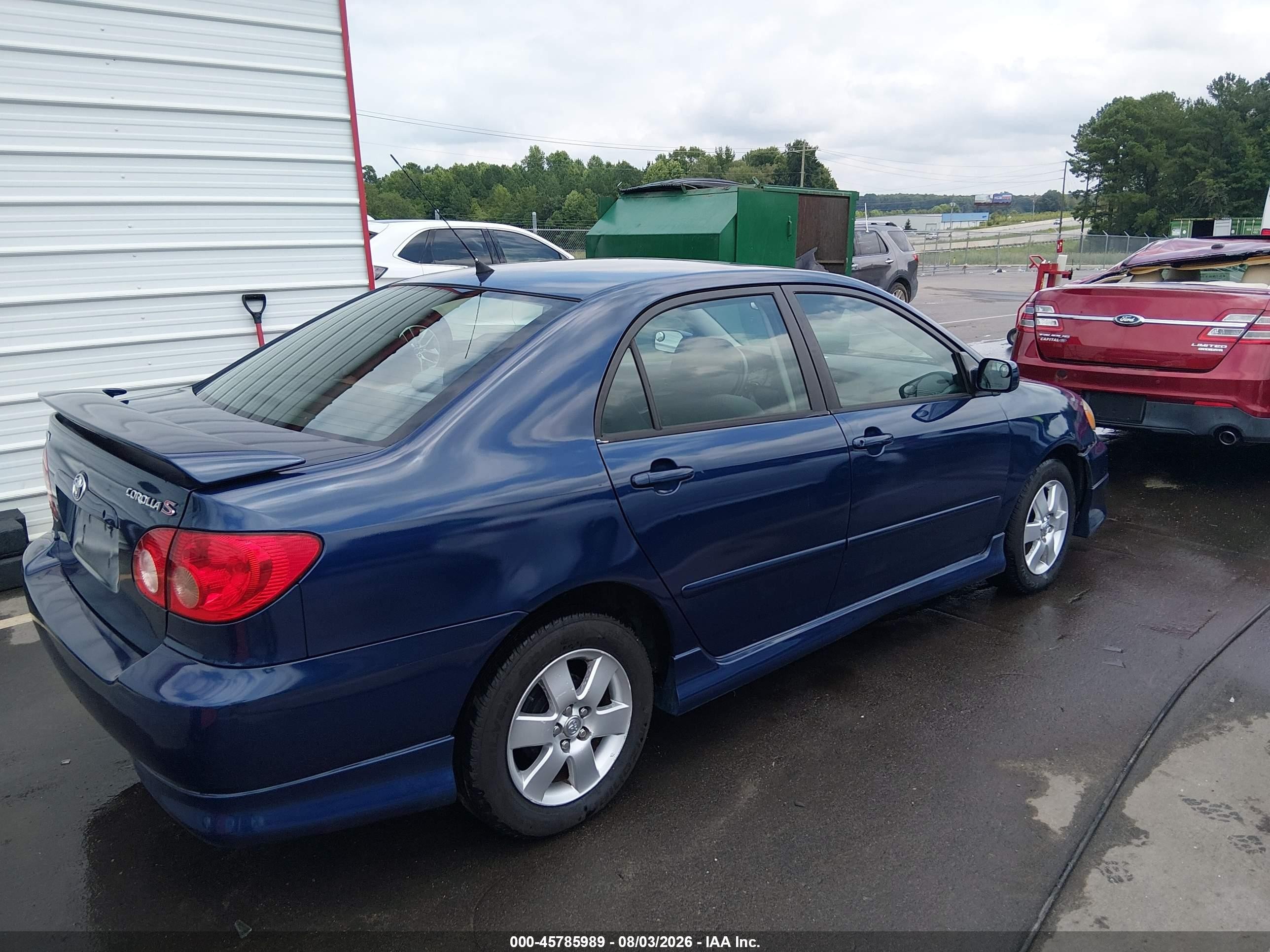 2006 Toyota Corolla S Blue vin: 2T1BR30E76C602873