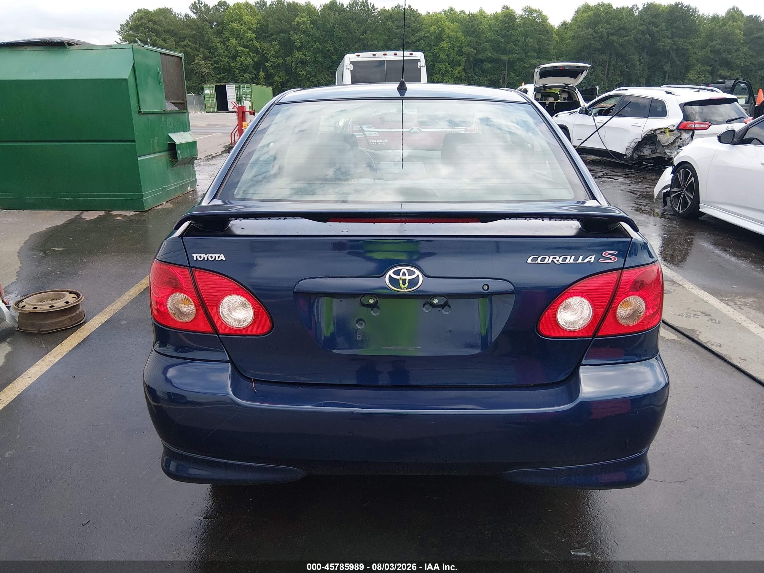 2006 Toyota Corolla S Blue vin: 2T1BR30E76C602873