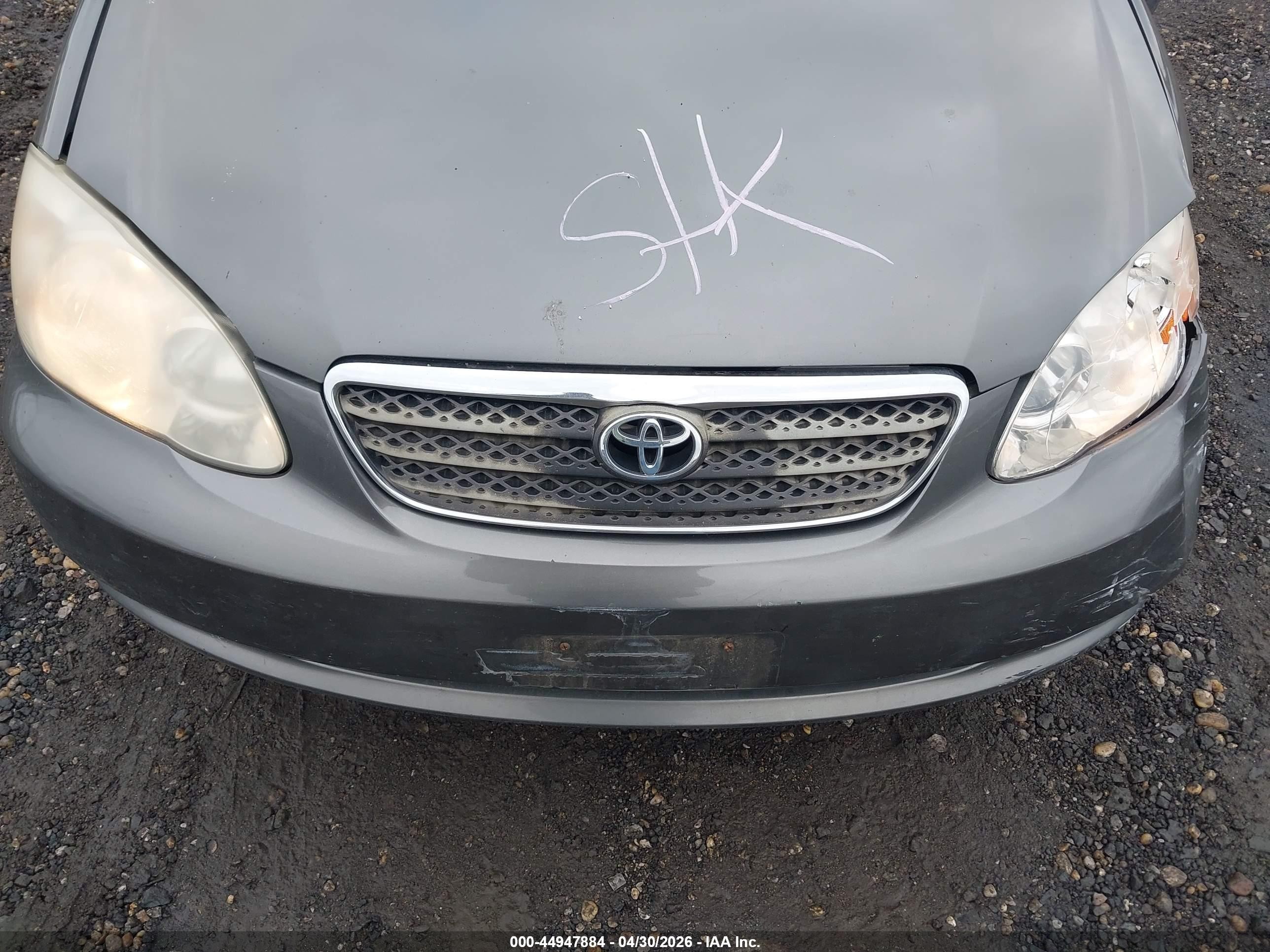 2008 Toyota Corolla Le Gray vin: 2T1BR30E88C916003