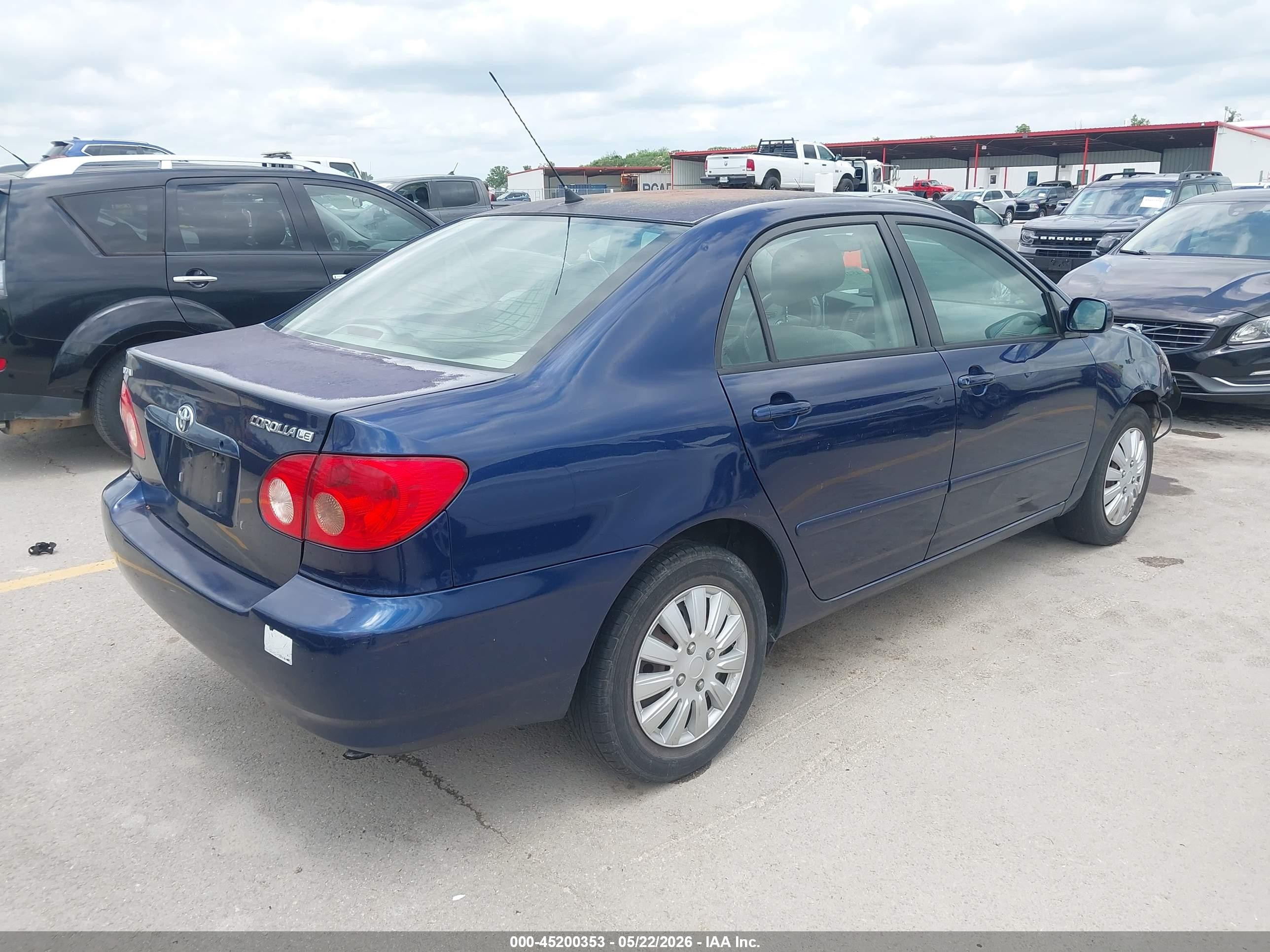 2006 Toyota Corolla Le Blue vin: 2T1BR30EX6C600101