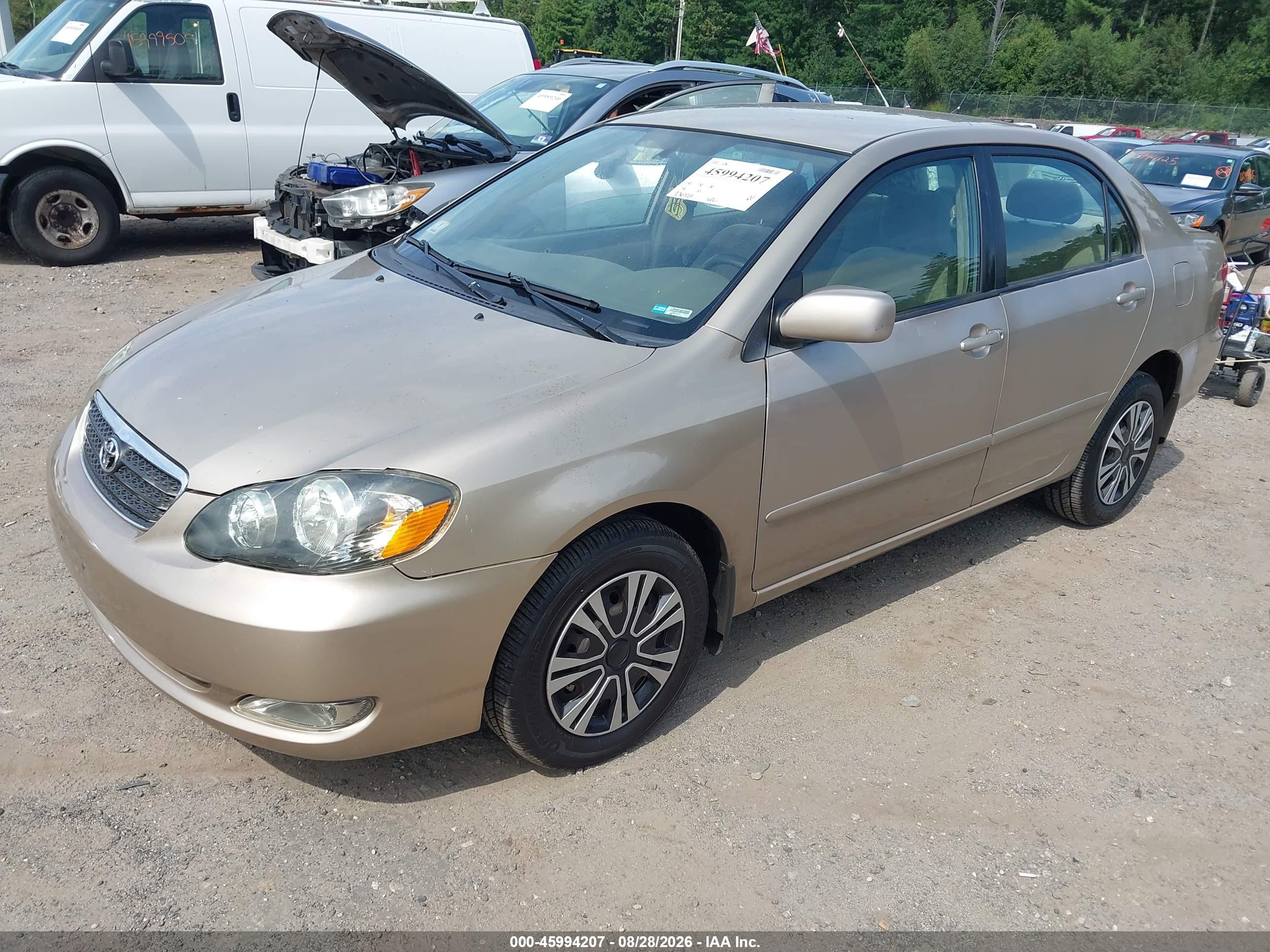 2007 Toyota Corolla Le Золотой vin: 2T1BR30EX7C720823