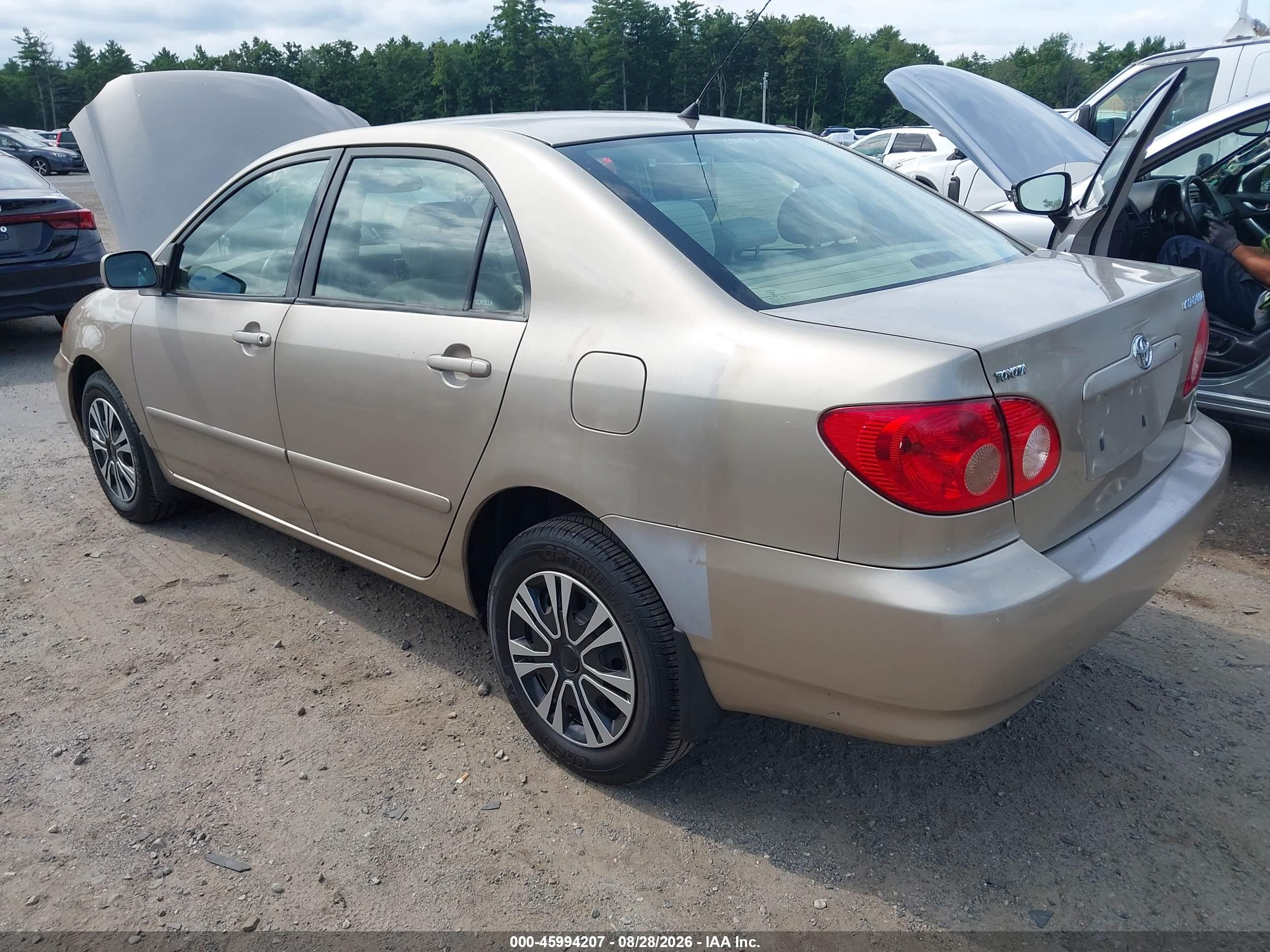 2007 Toyota Corolla Le Золотой vin: 2T1BR30EX7C720823
