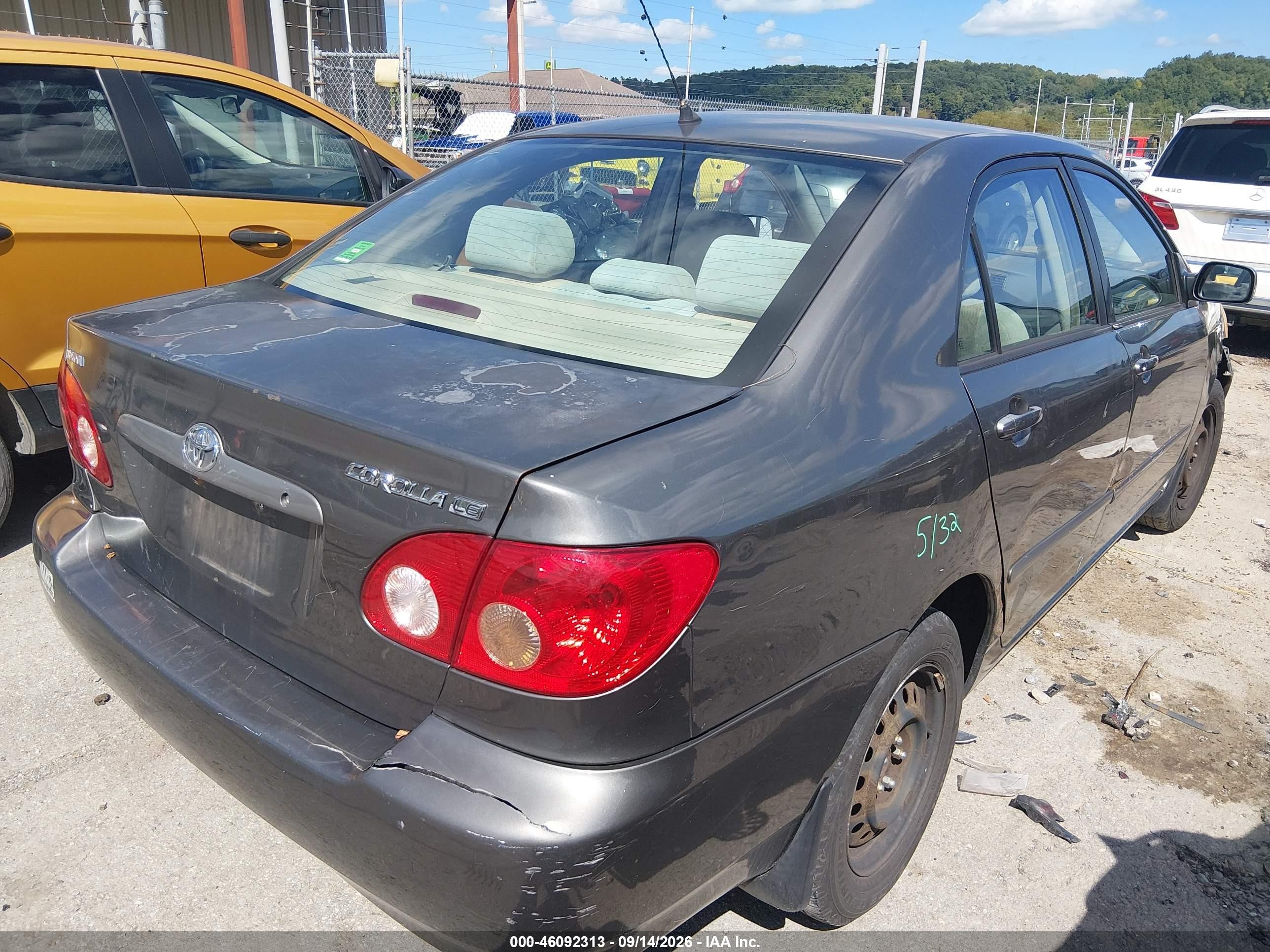 2007 Toyota Corolla Le Gray vin: 2T1BR30EX7C761954
