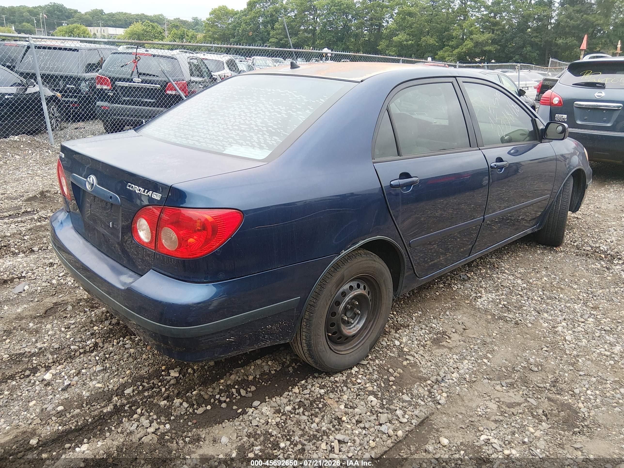 2007 Toyota Corolla Le Синий vin: 2T1BR30EX7C820193