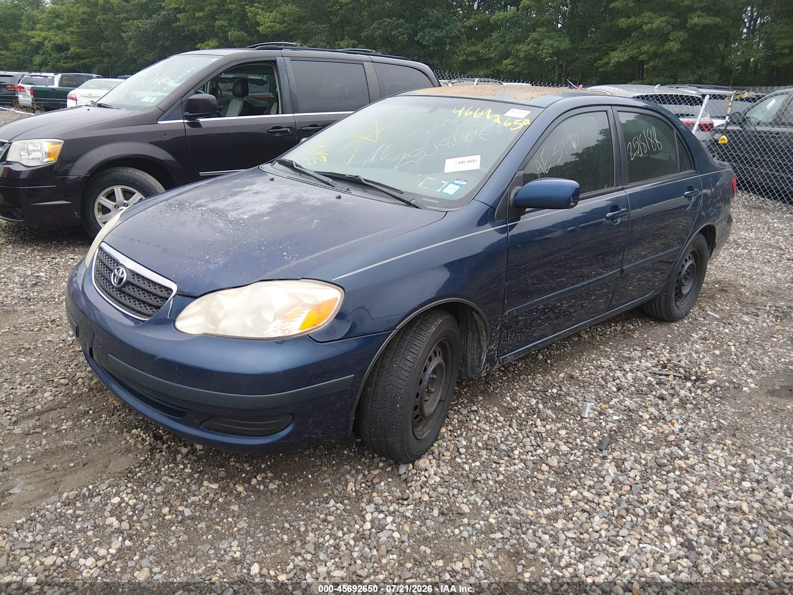 2007 Toyota Corolla Le Синий vin: 2T1BR30EX7C820193