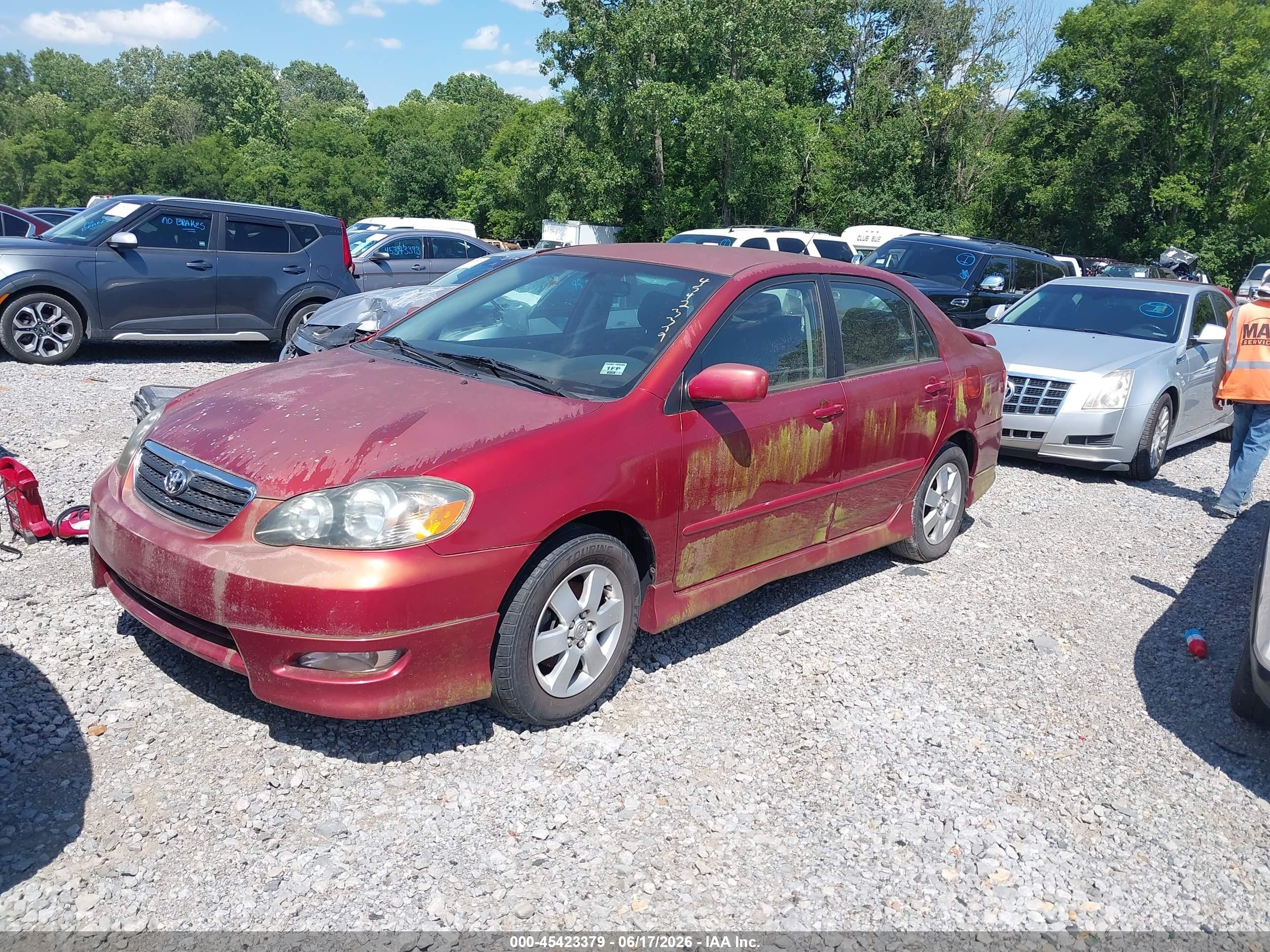 2007 Toyota Corolla S Red vin: 2T1BR30EX7C825779