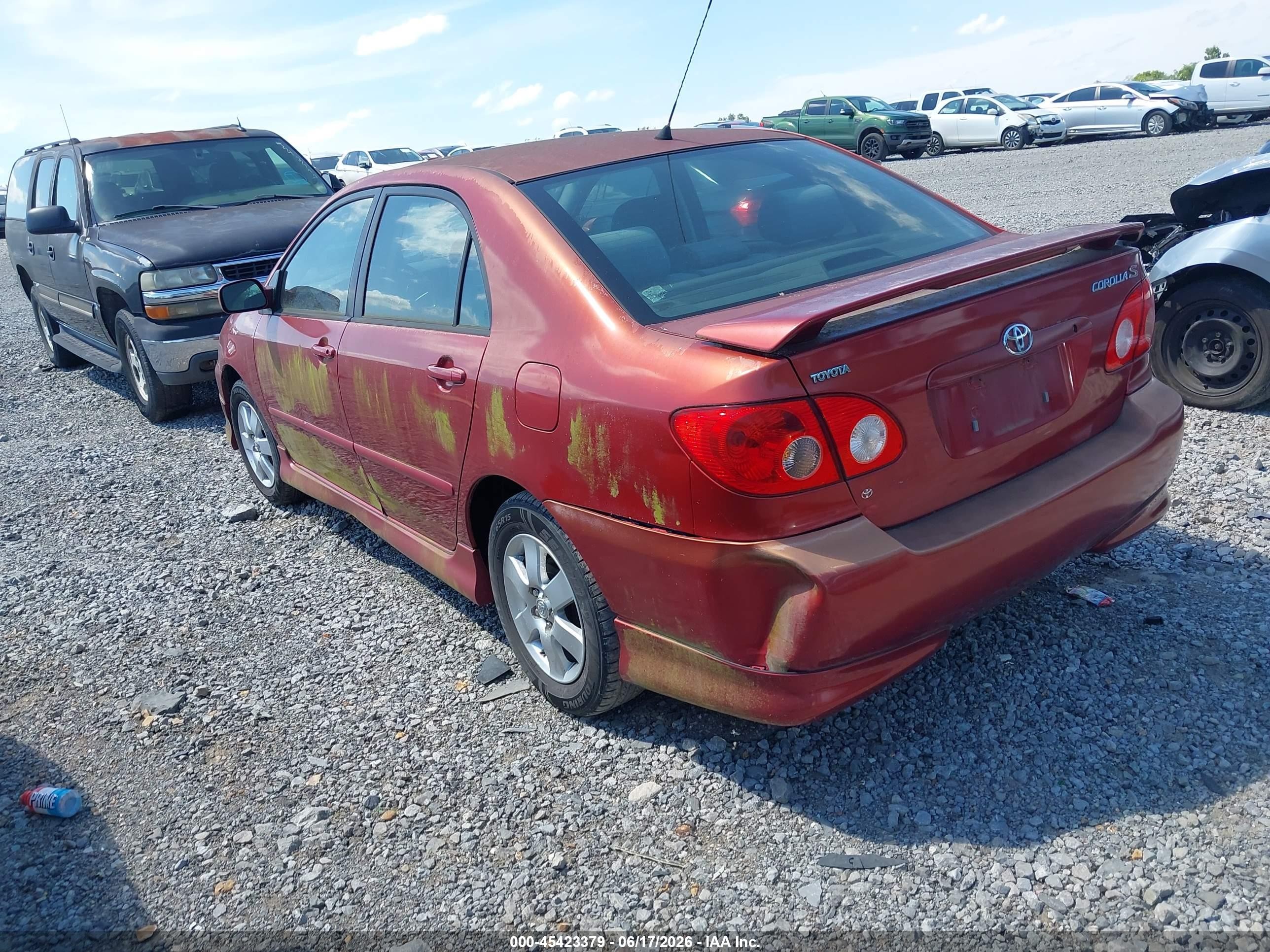 2007 Toyota Corolla S Red vin: 2T1BR30EX7C825779