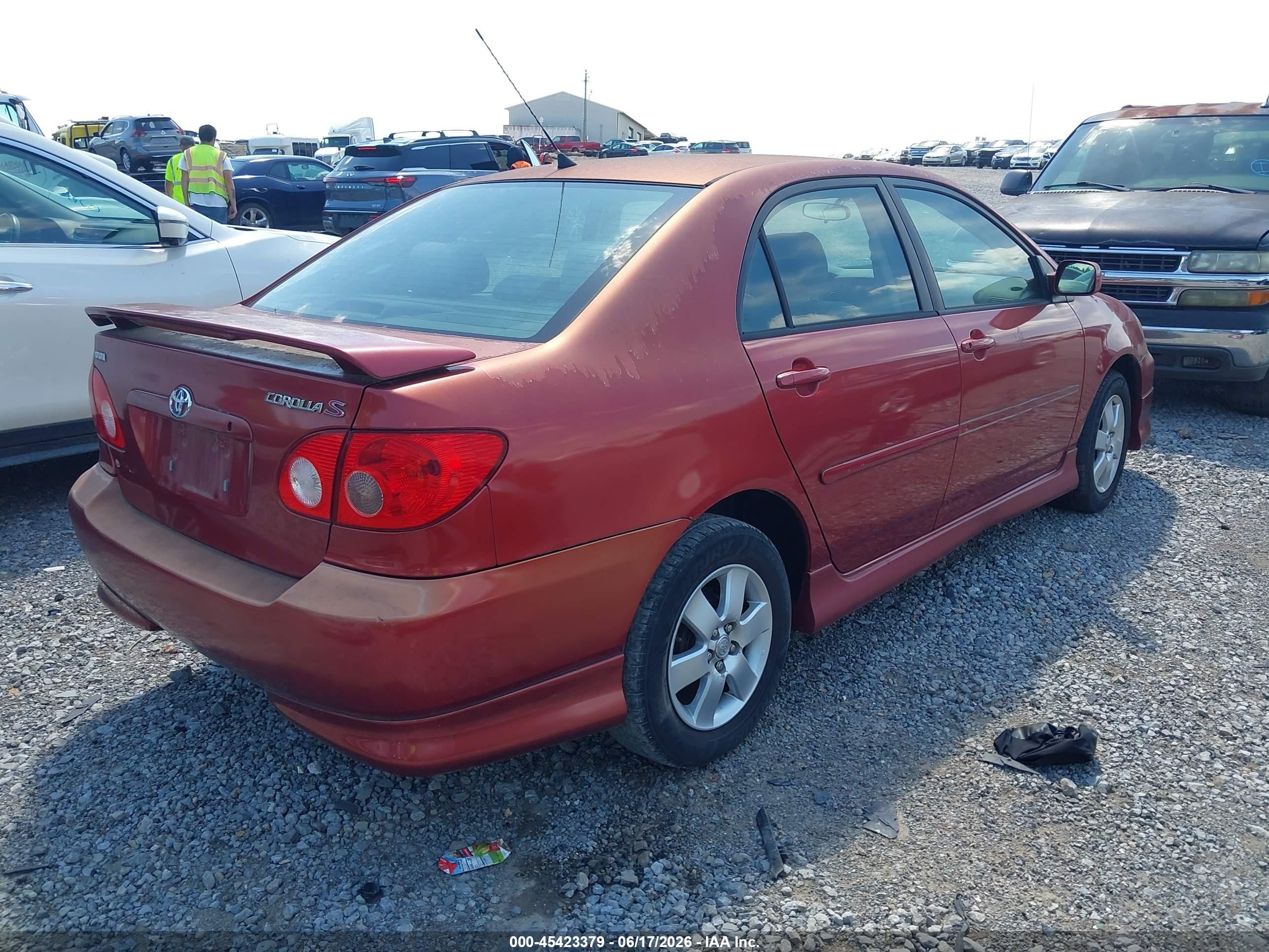 2007 Toyota Corolla S Red vin: 2T1BR30EX7C825779