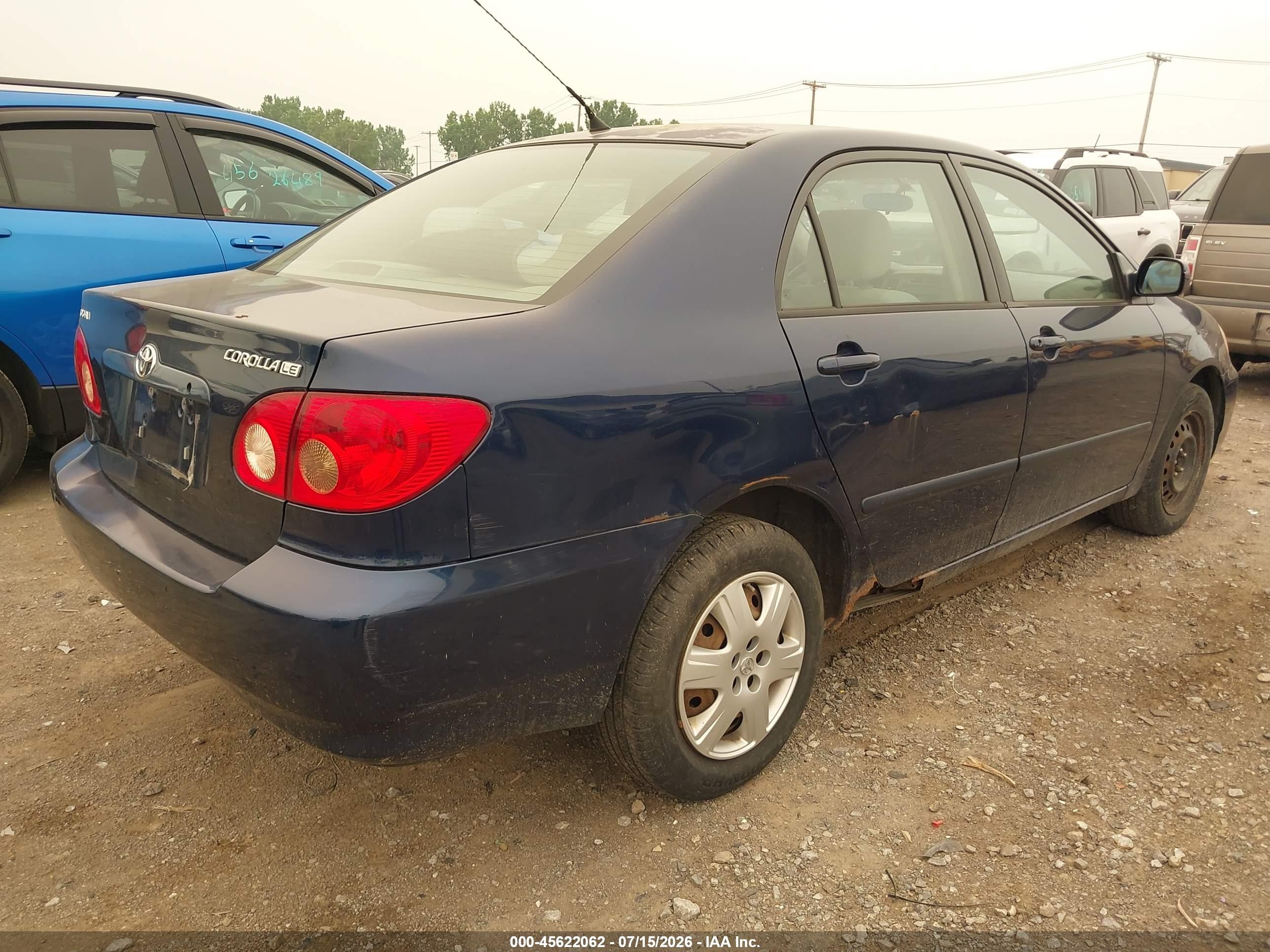 2008 Toyota Corolla Le Blue vin: 2T1BR30EX8C883621