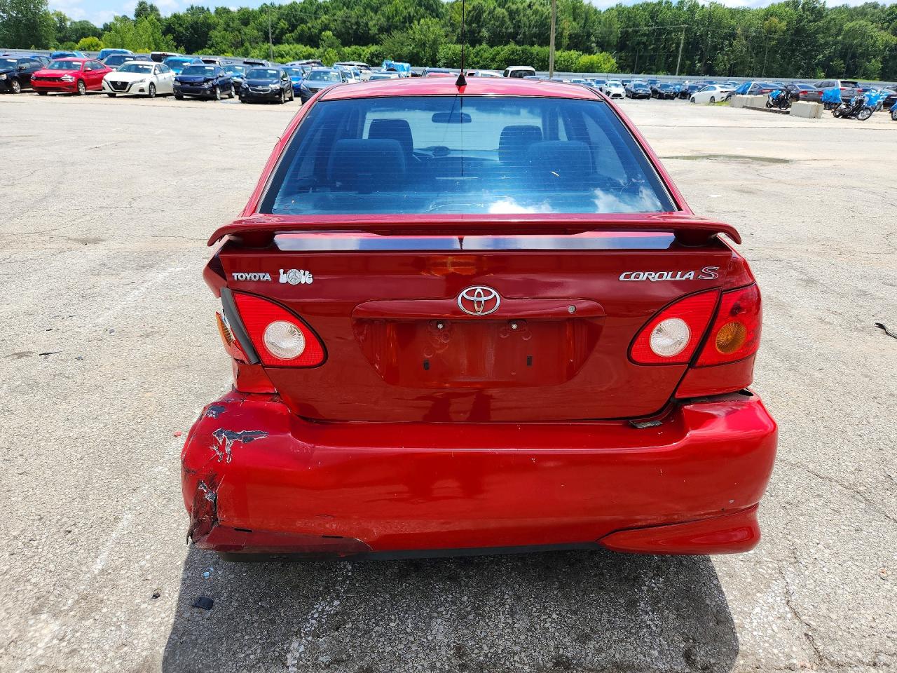 2003 Toyota Corolla S Red vin: 2T1BR32E03C018081