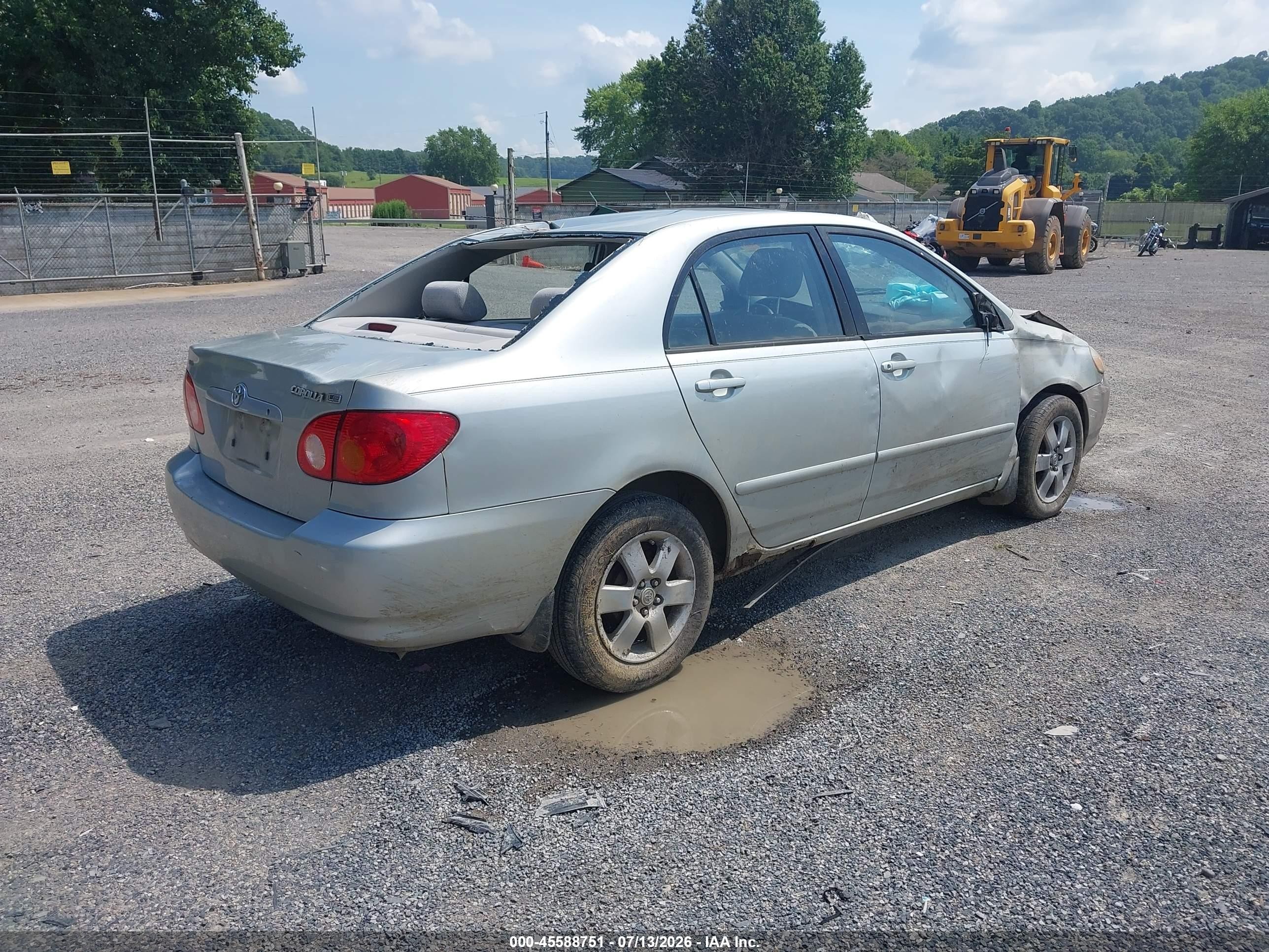 2003 Toyota Corolla Le Gray vin: 2T1BR32E03C154159