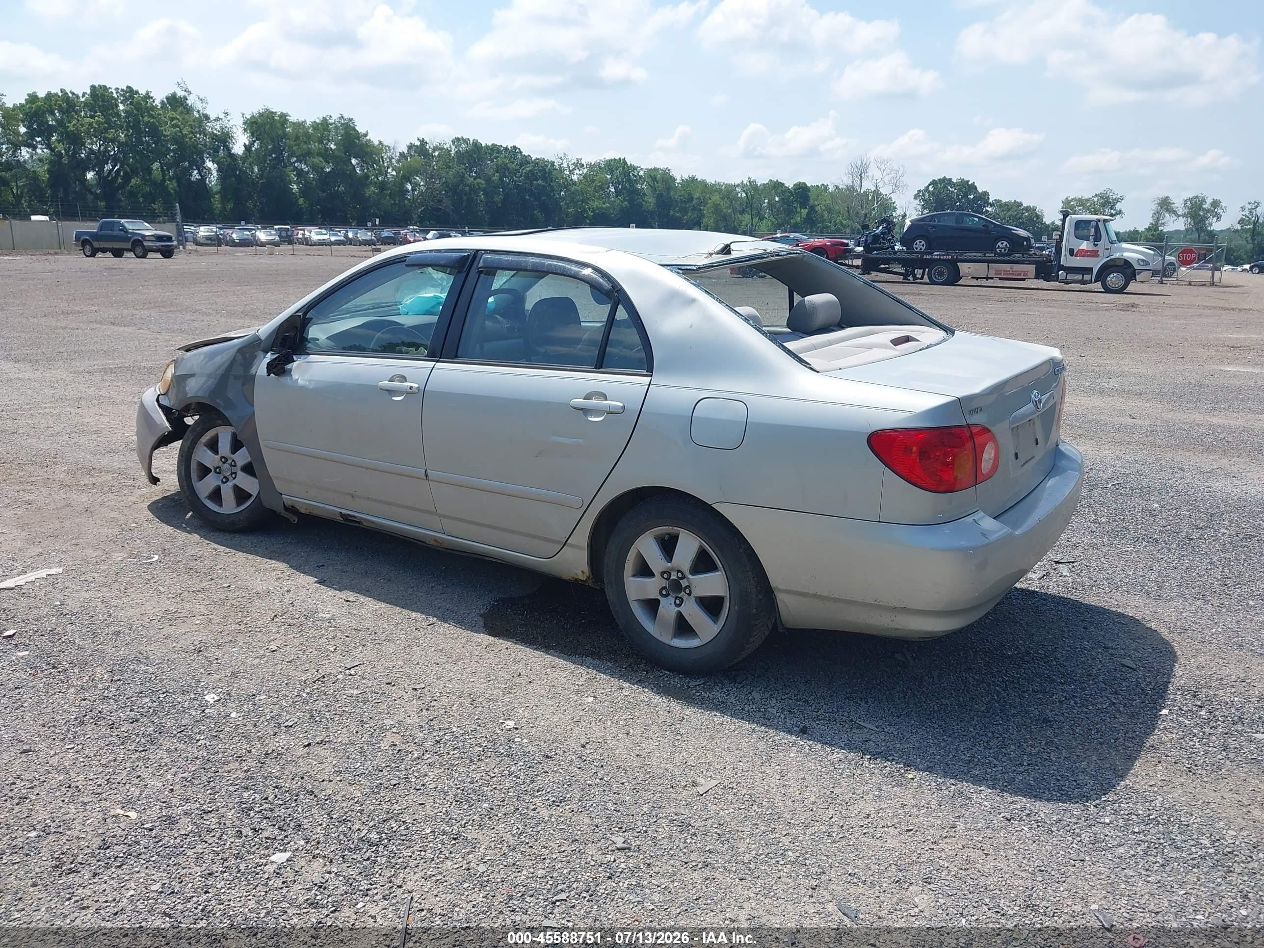 2003 Toyota Corolla Le Gray vin: 2T1BR32E03C154159