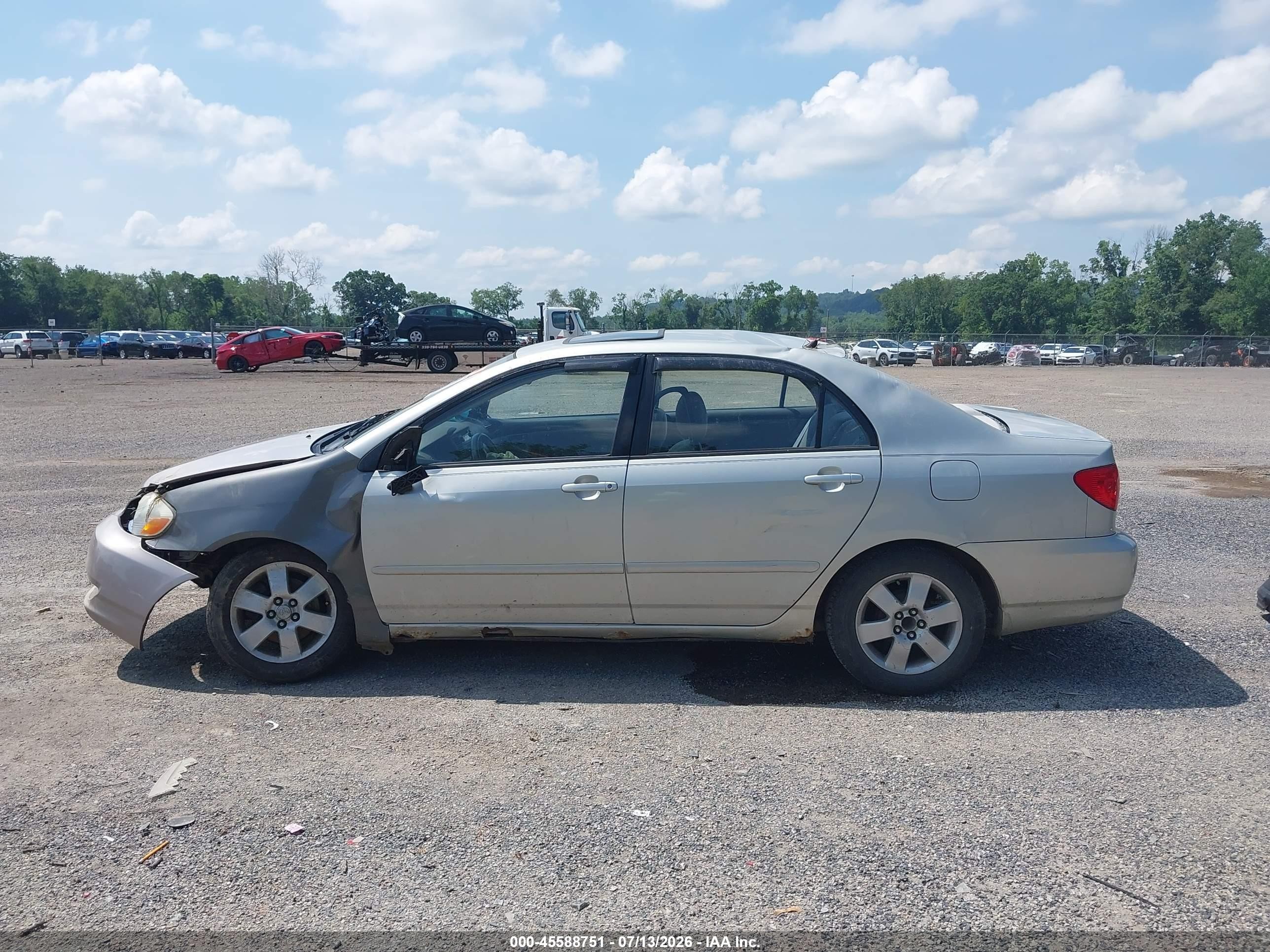 2003 Toyota Corolla Le Gray vin: 2T1BR32E03C154159