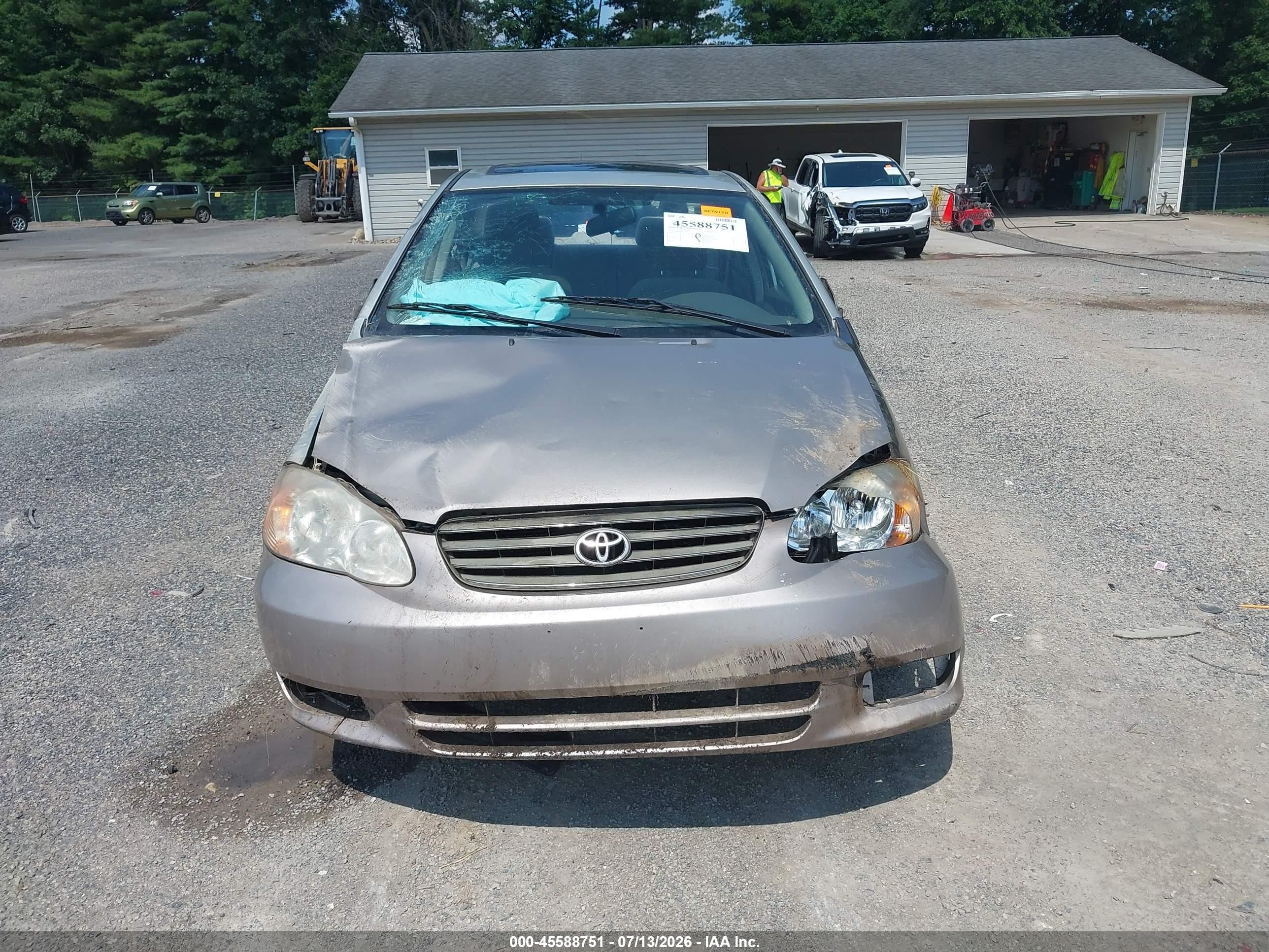 2003 Toyota Corolla Le Gray vin: 2T1BR32E03C154159