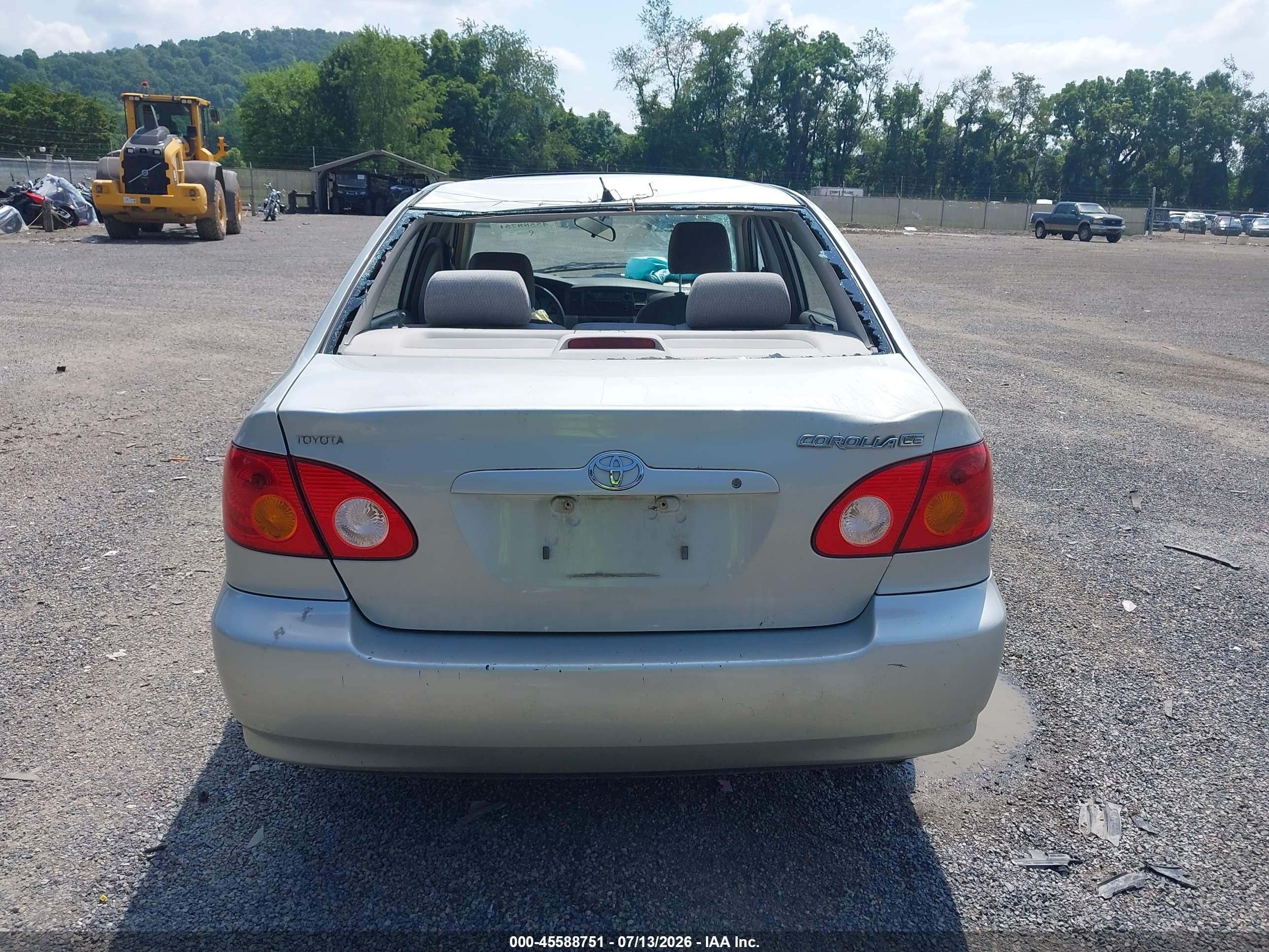 2003 Toyota Corolla Le Gray vin: 2T1BR32E03C154159