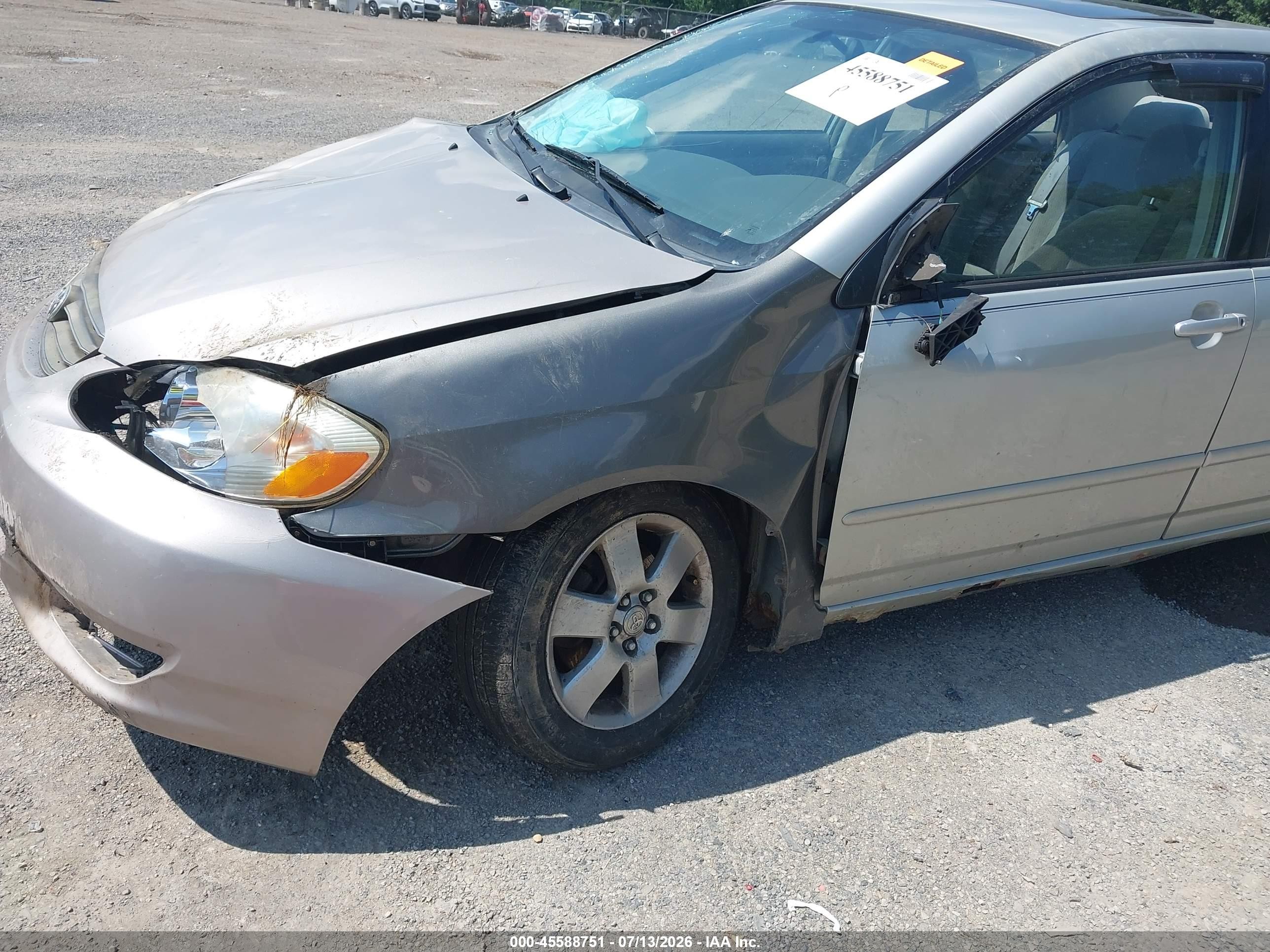 2003 Toyota Corolla Le Gray vin: 2T1BR32E03C154159