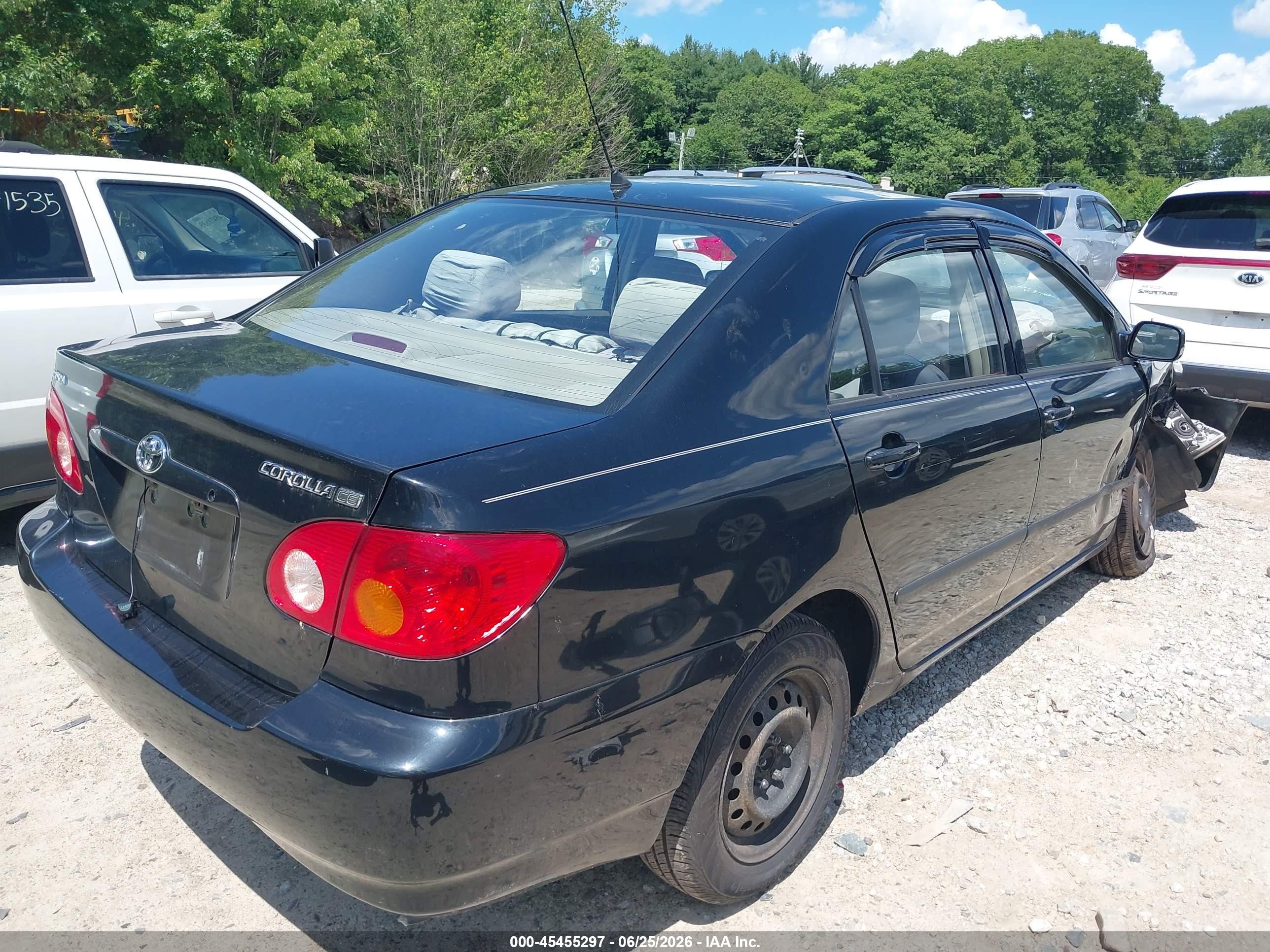 2004 Toyota Corolla Ce Black vin: 2T1BR32E04C221117