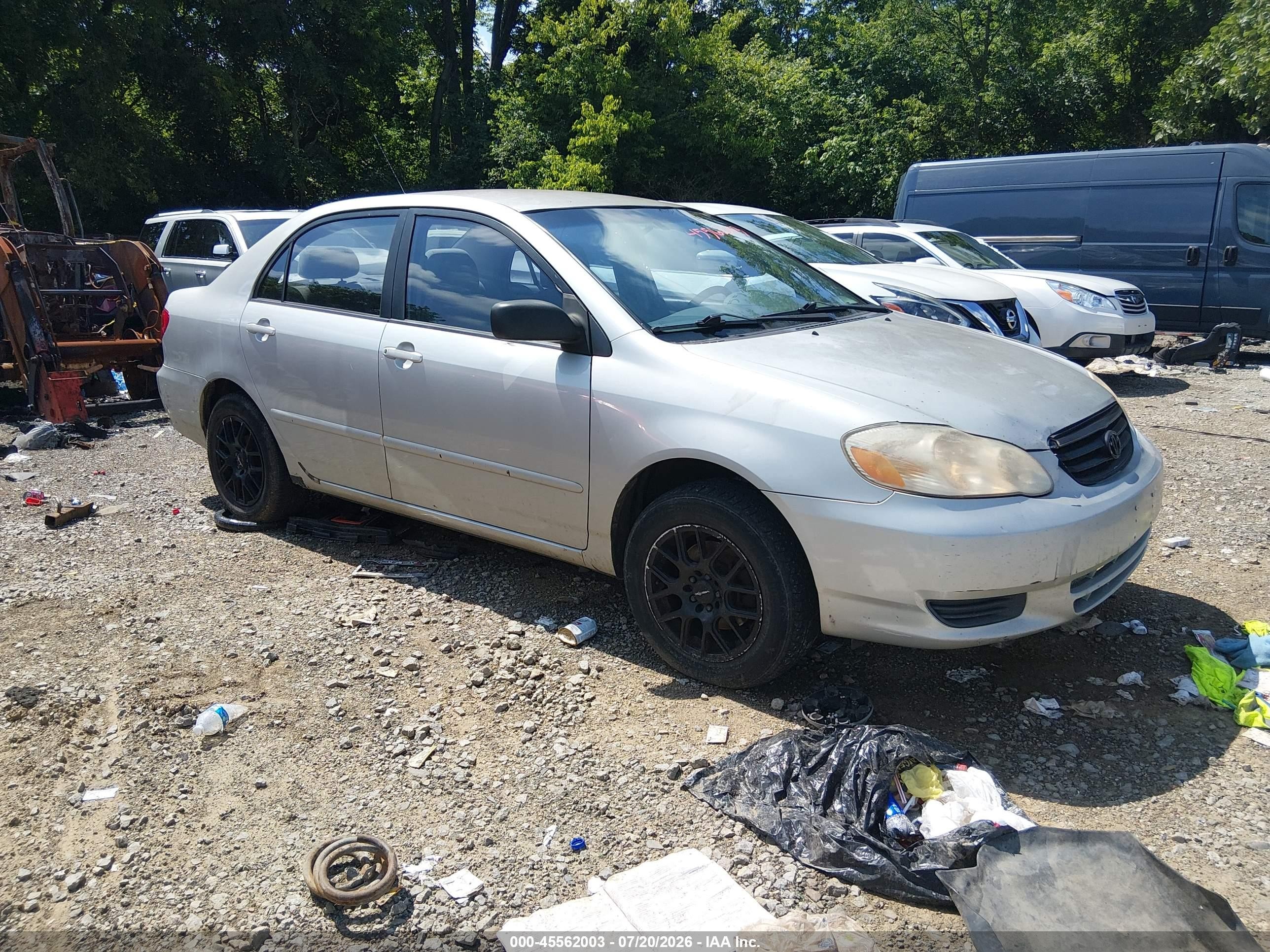 2004 Toyota Corolla Le Silver vin: 2T1BR32E04C233655