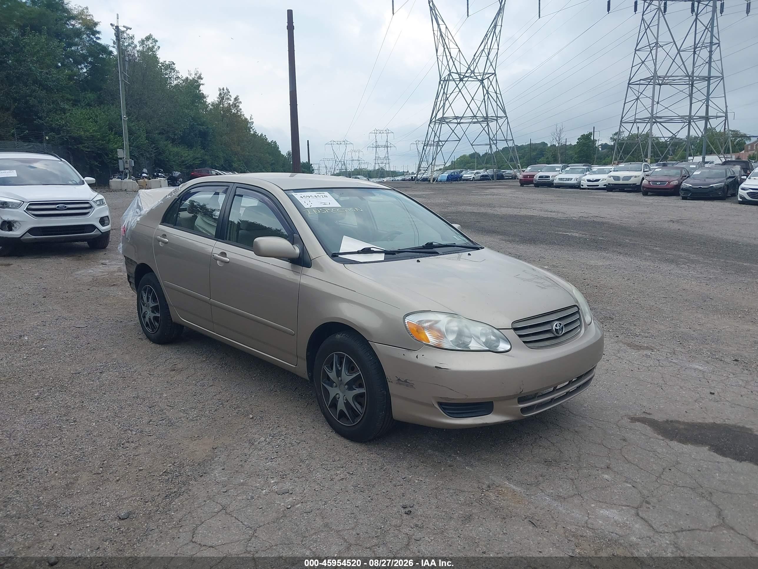 2004 Toyota Corolla Le Золотой vin: 2T1BR32E04C299901