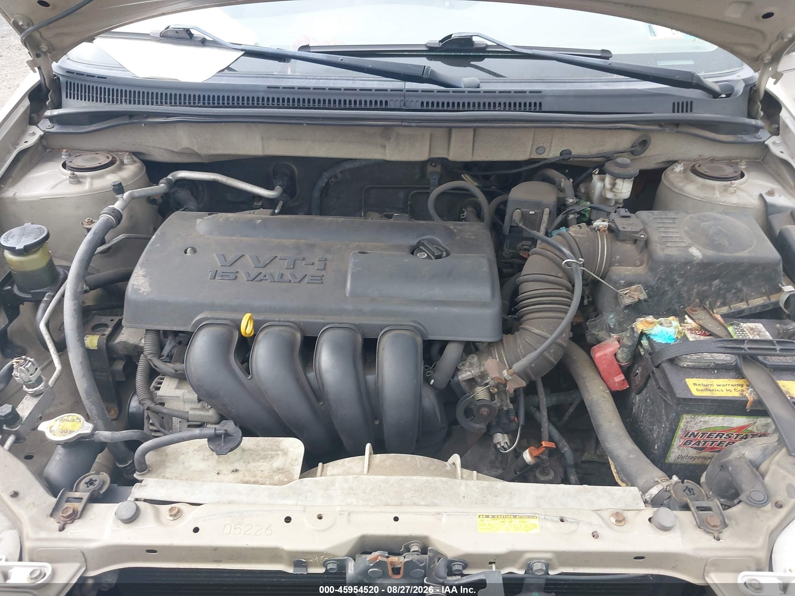 2004 Toyota Corolla Le Gold vin: 2T1BR32E04C299901