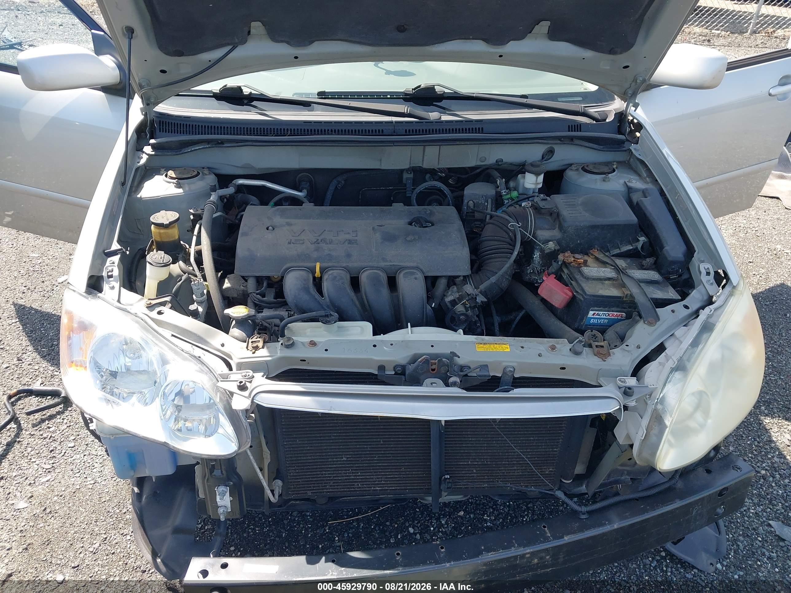 2004 Toyota Corolla Le Silver vin: 2T1BR32E04C308029