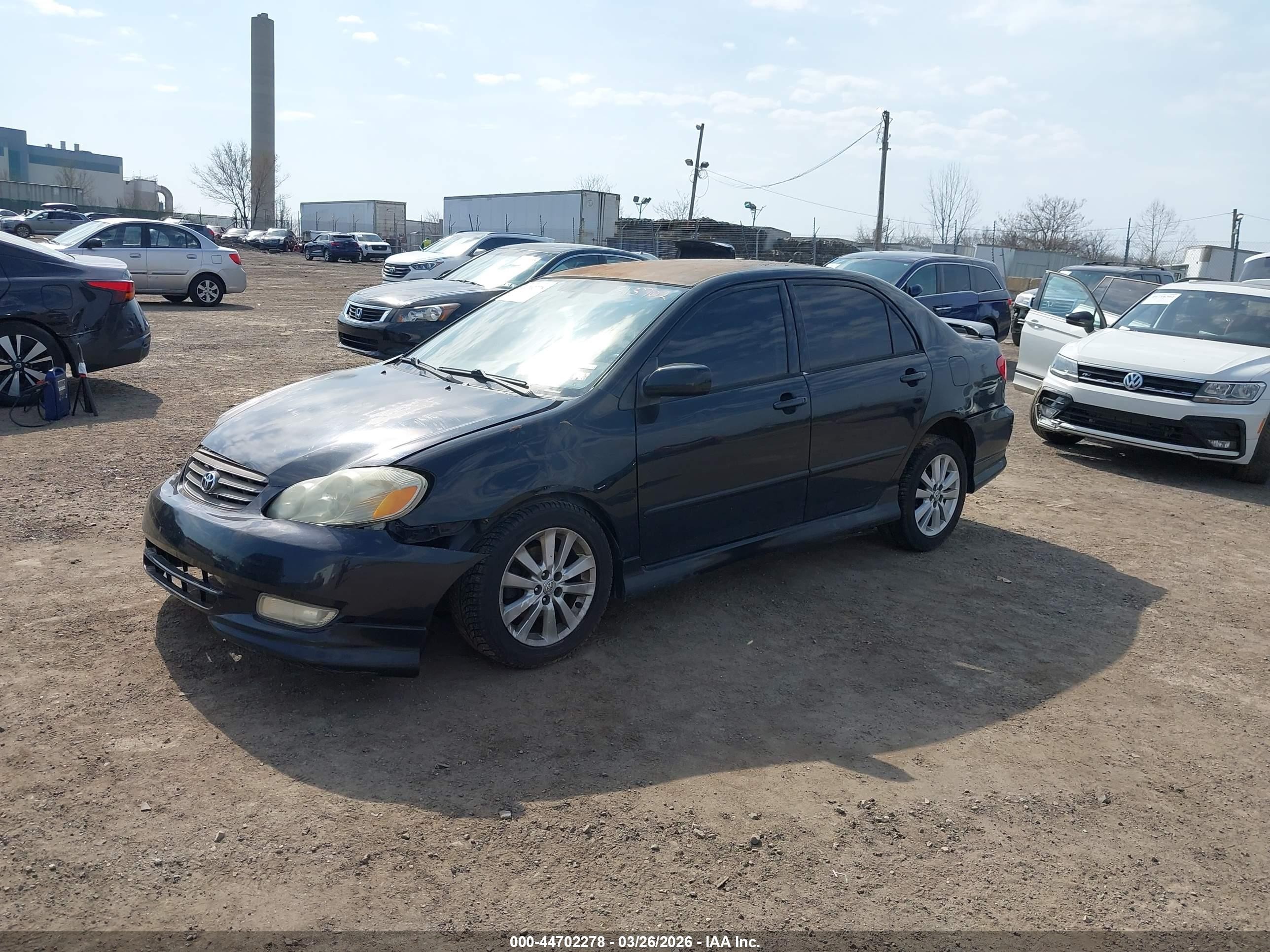2004 Toyota Corolla S Black vin: 2T1BR32E04C313702