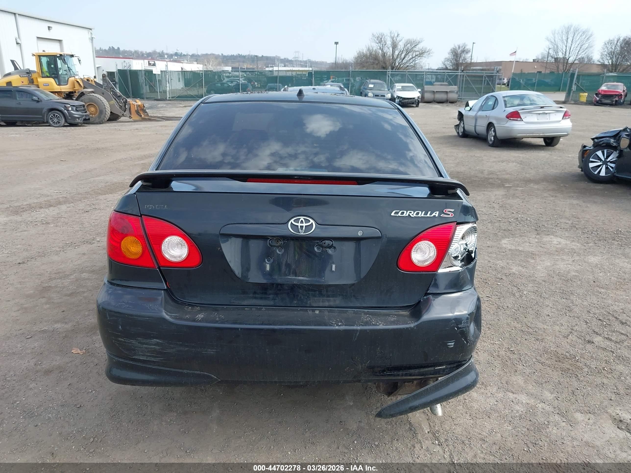 2004 Toyota Corolla S Black vin: 2T1BR32E04C313702