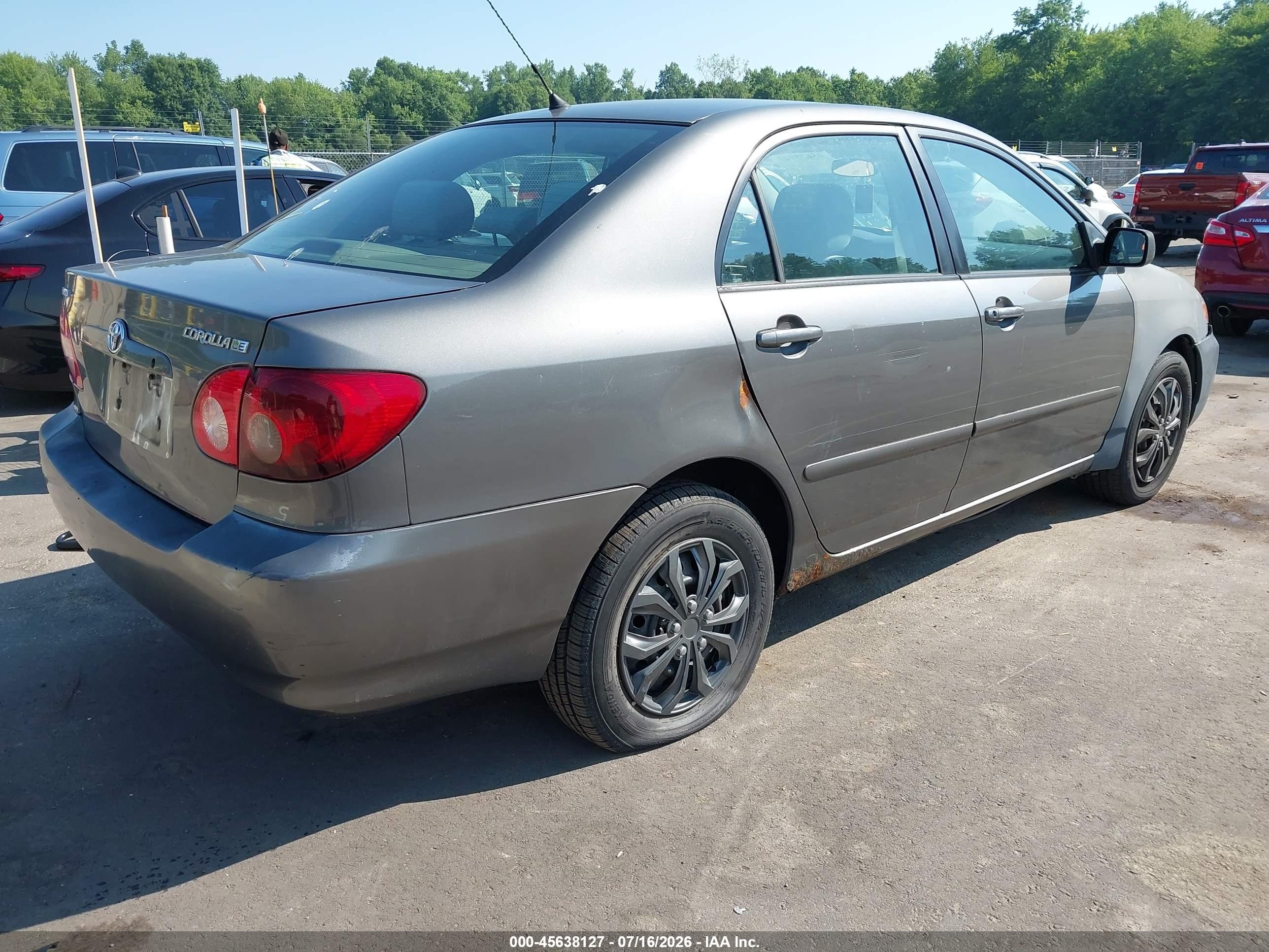 2005 Toyota Corolla Le Gray vin: 2T1BR32E05C478005