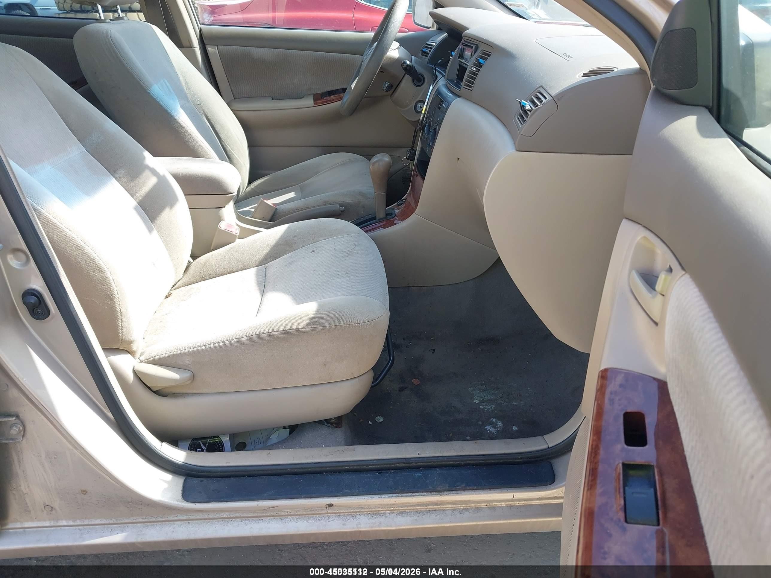 2005 Toyota Corolla Le Tan vin: 2T1BR32E05C492678