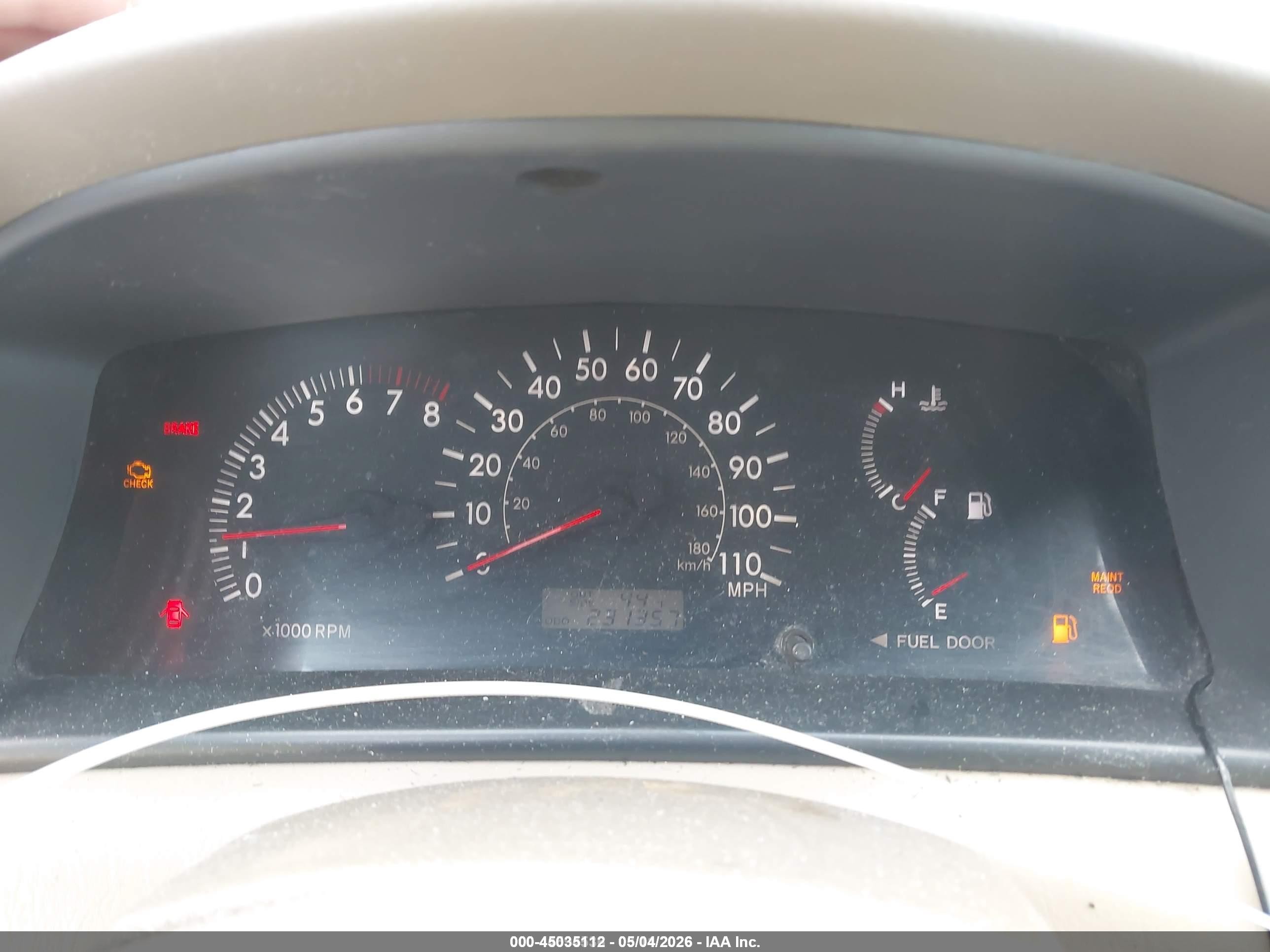2005 Toyota Corolla Le Tan vin: 2T1BR32E05C492678
