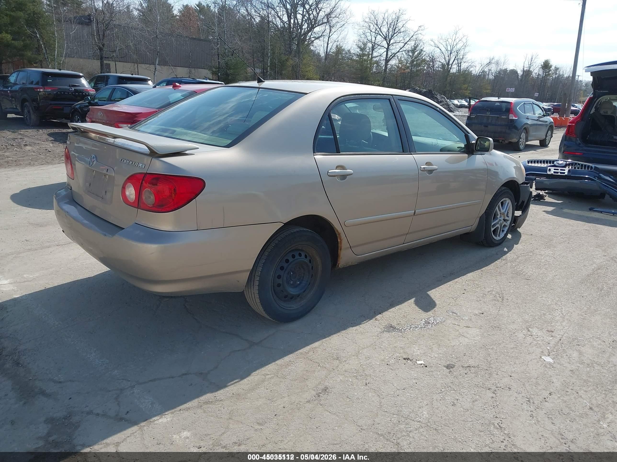 2005 Toyota Corolla Le Tan vin: 2T1BR32E05C492678