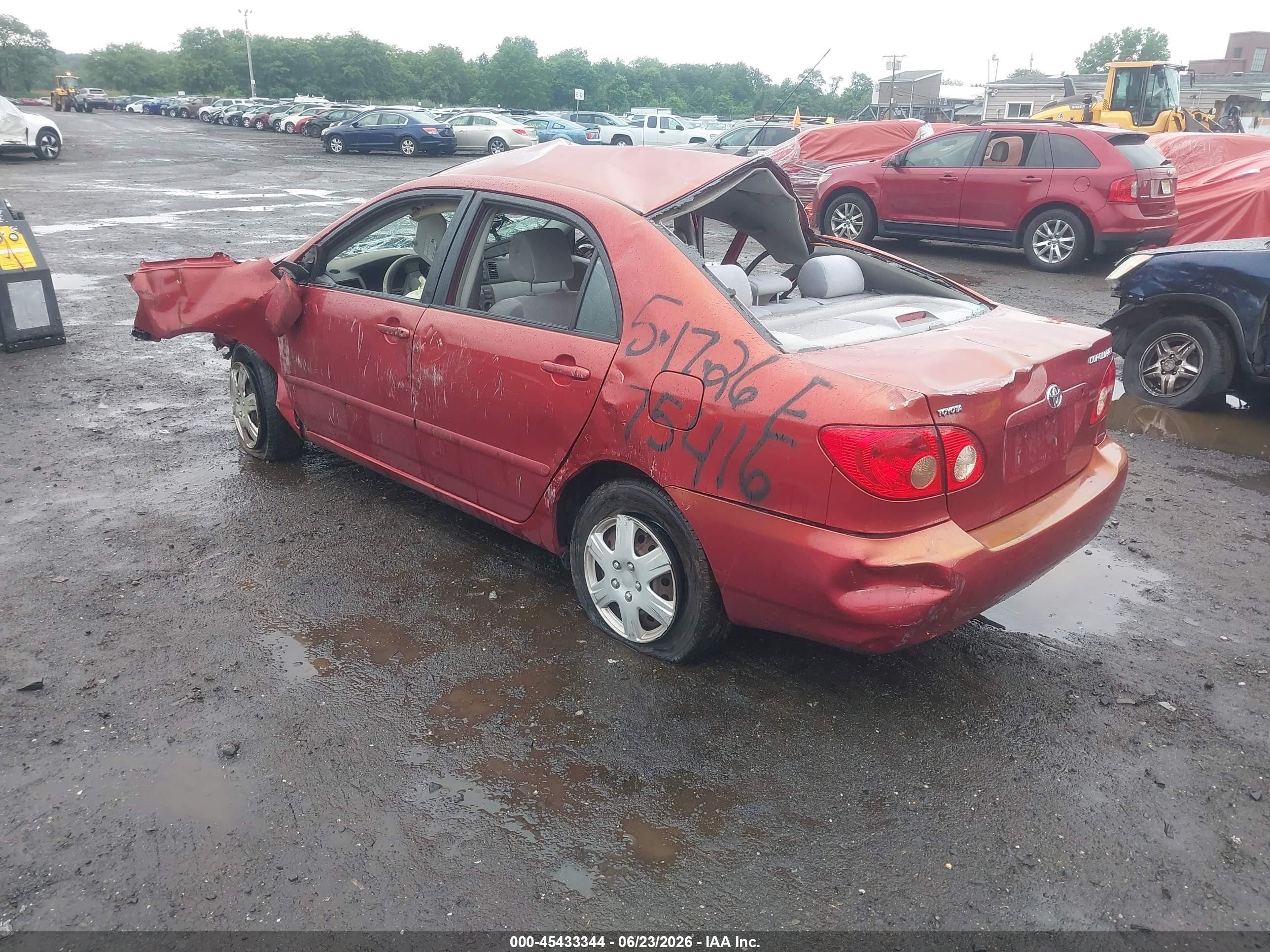 2006 Toyota Corolla Le Red vin: 2T1BR32E06C575416