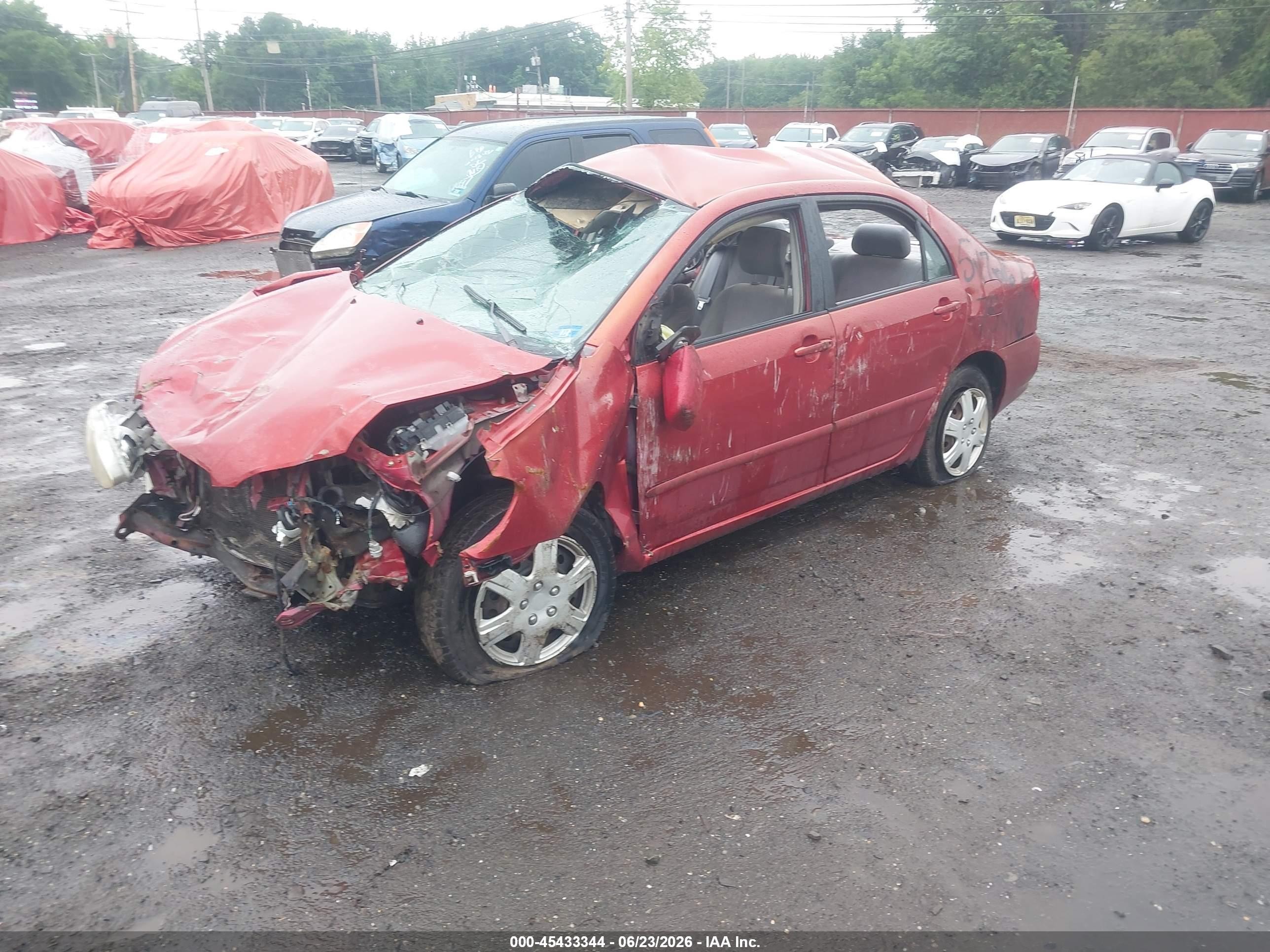 2006 Toyota Corolla Le Red vin: 2T1BR32E06C575416