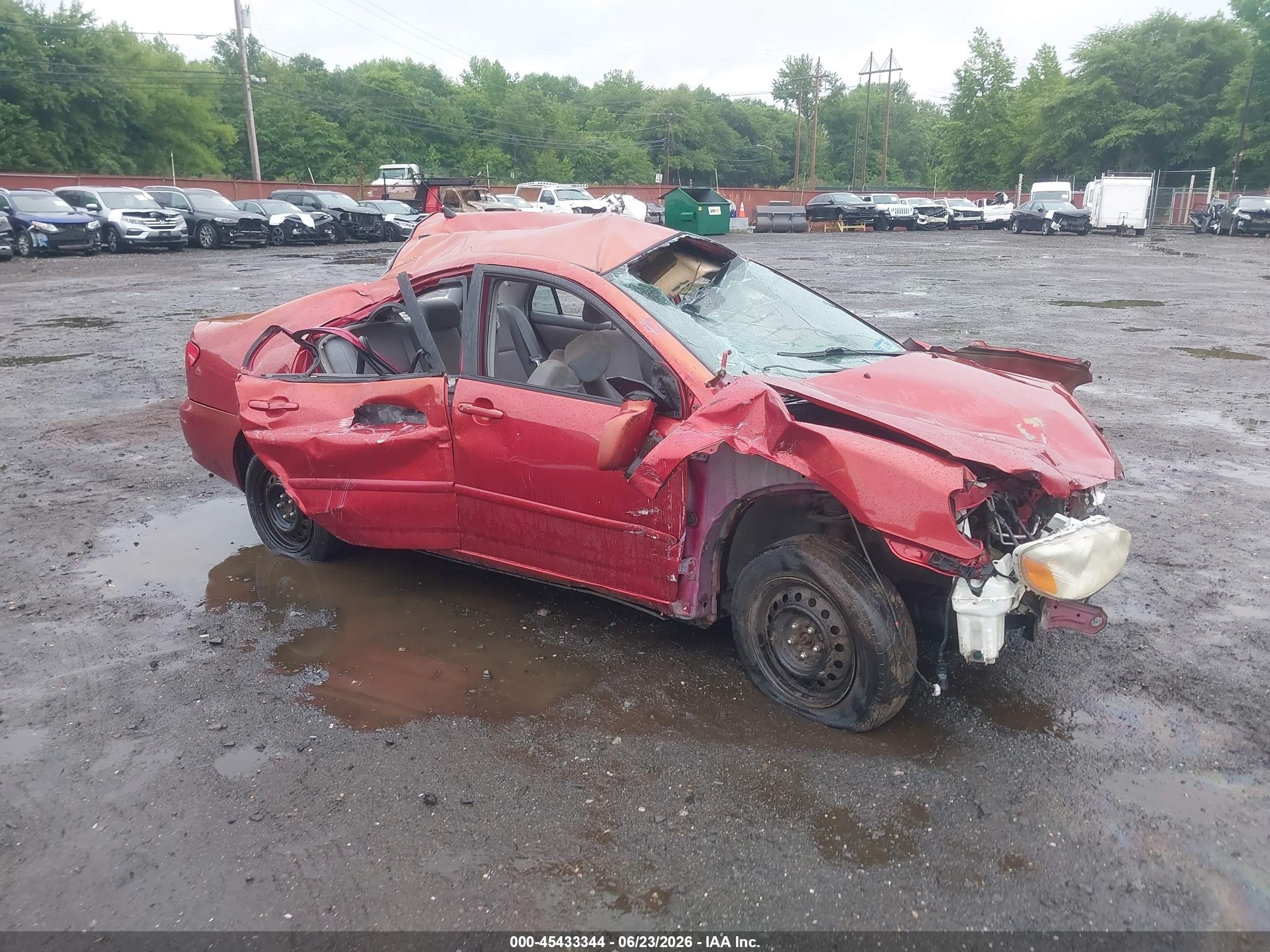 2006 Toyota Corolla Le Red vin: 2T1BR32E06C575416