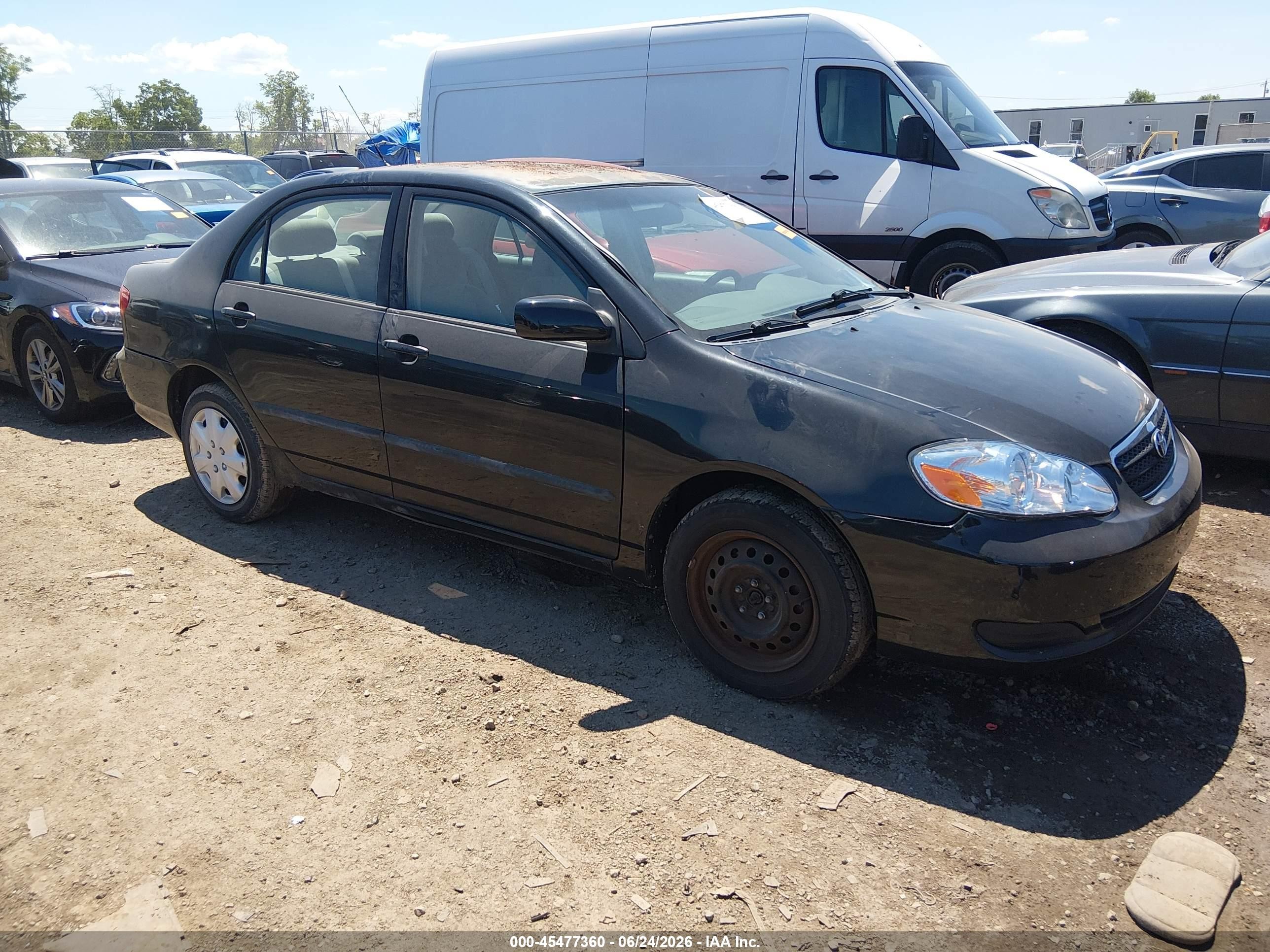 2006 Toyota Corolla Ce Black vin: 2T1BR32E06C608656