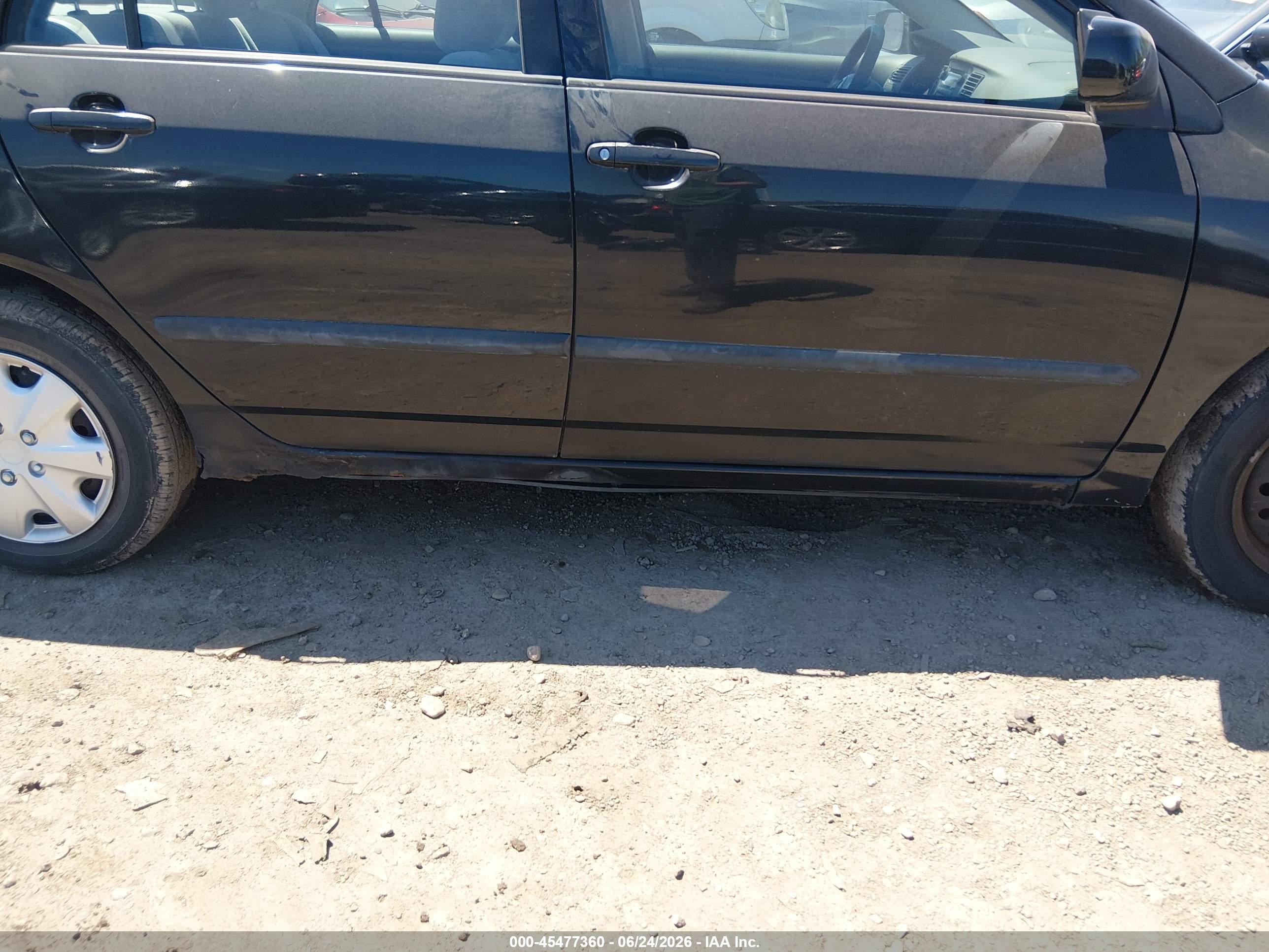 2006 Toyota Corolla Ce Black vin: 2T1BR32E06C608656