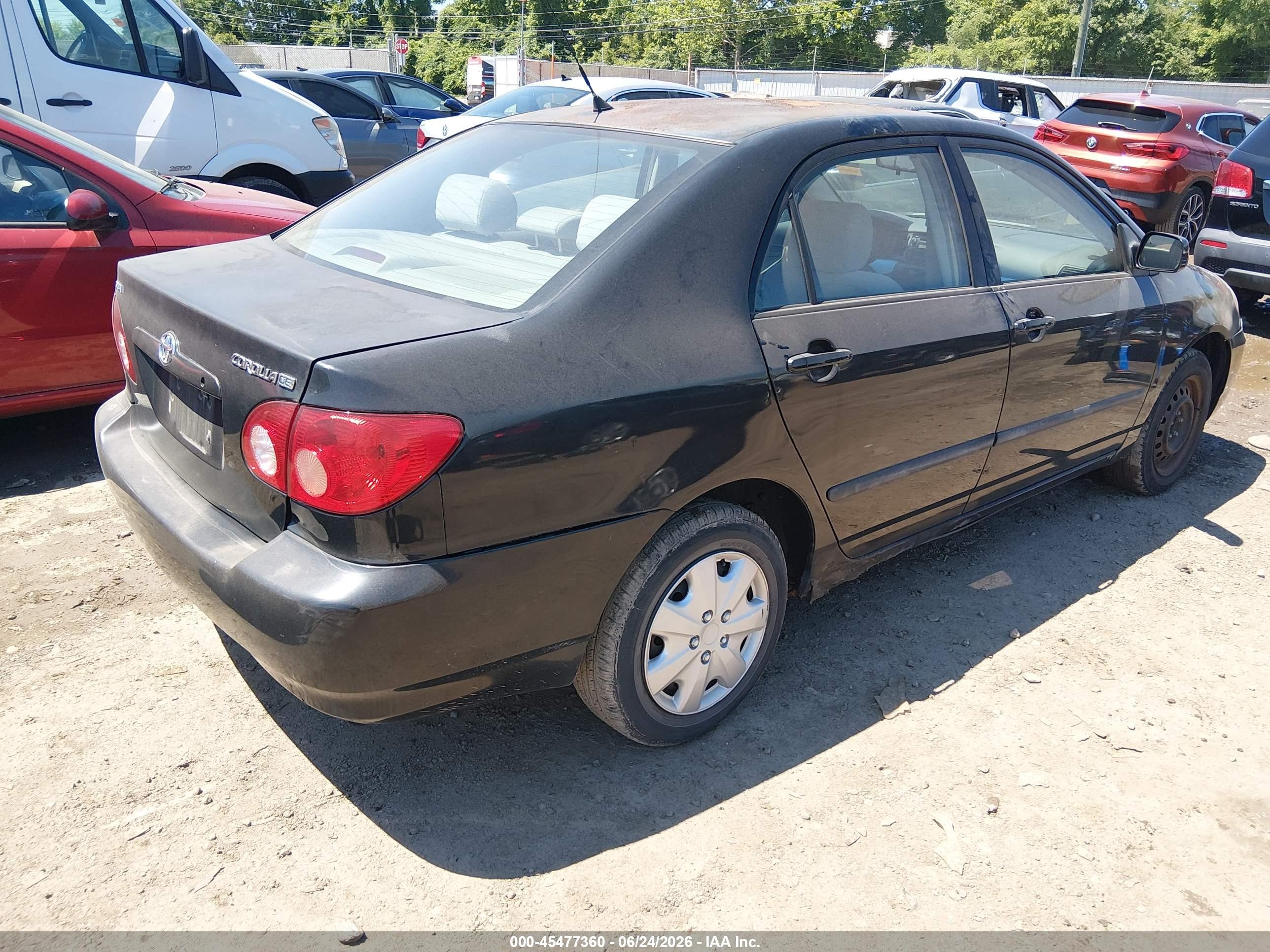 2006 Toyota Corolla Ce Black vin: 2T1BR32E06C608656