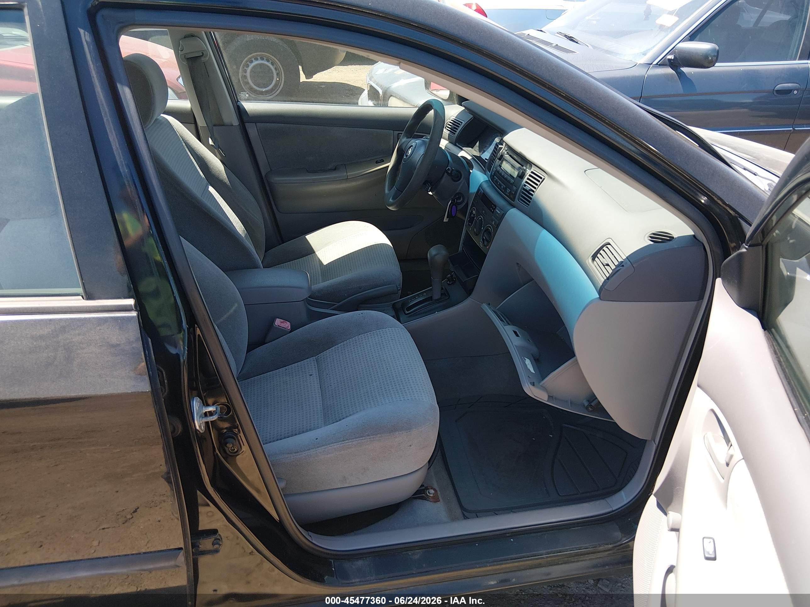 2006 Toyota Corolla Ce Black vin: 2T1BR32E06C608656