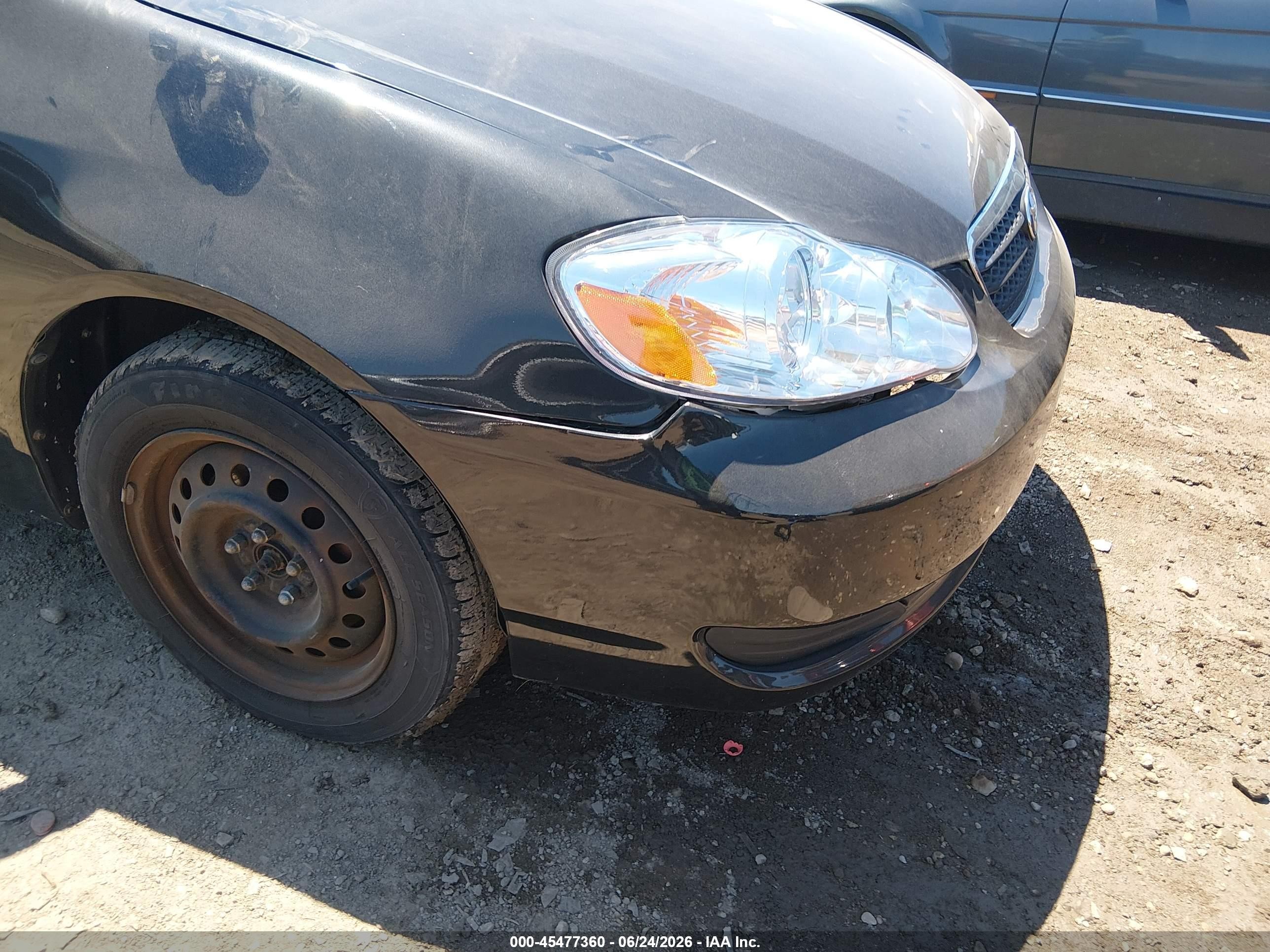 2006 Toyota Corolla Ce Black vin: 2T1BR32E06C608656