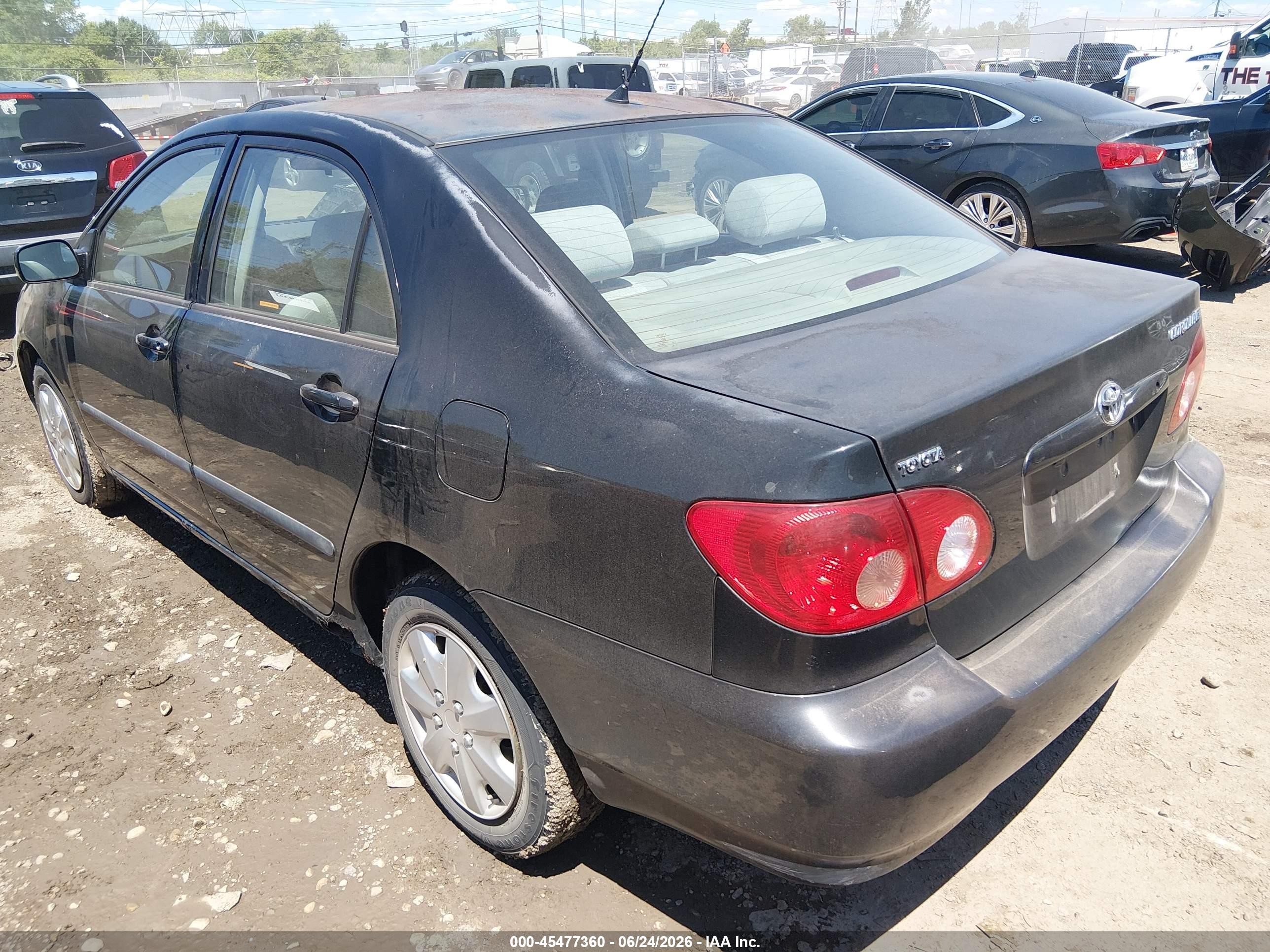 2006 Toyota Corolla Ce Black vin: 2T1BR32E06C608656