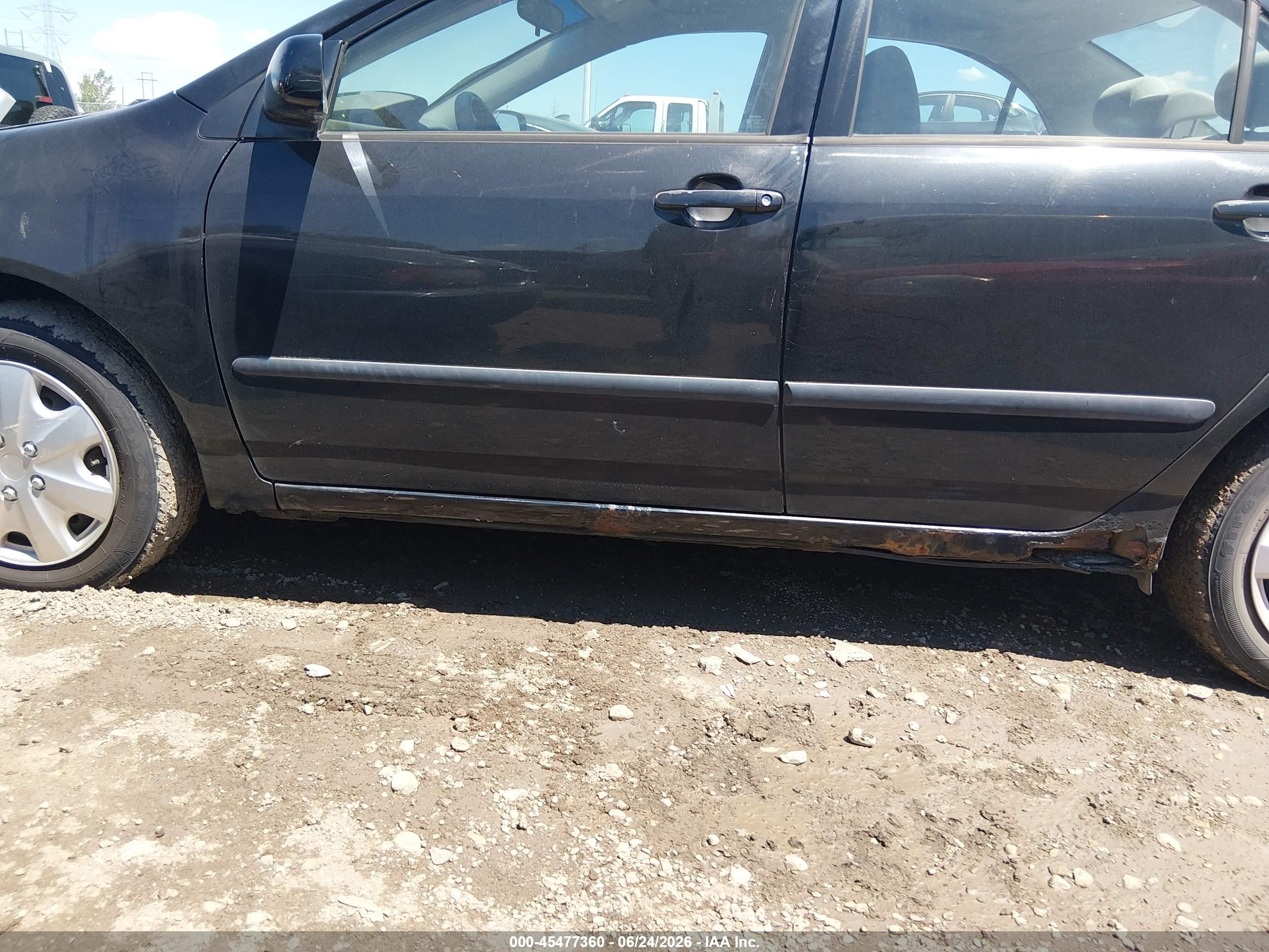 2006 Toyota Corolla Ce Black vin: 2T1BR32E06C608656