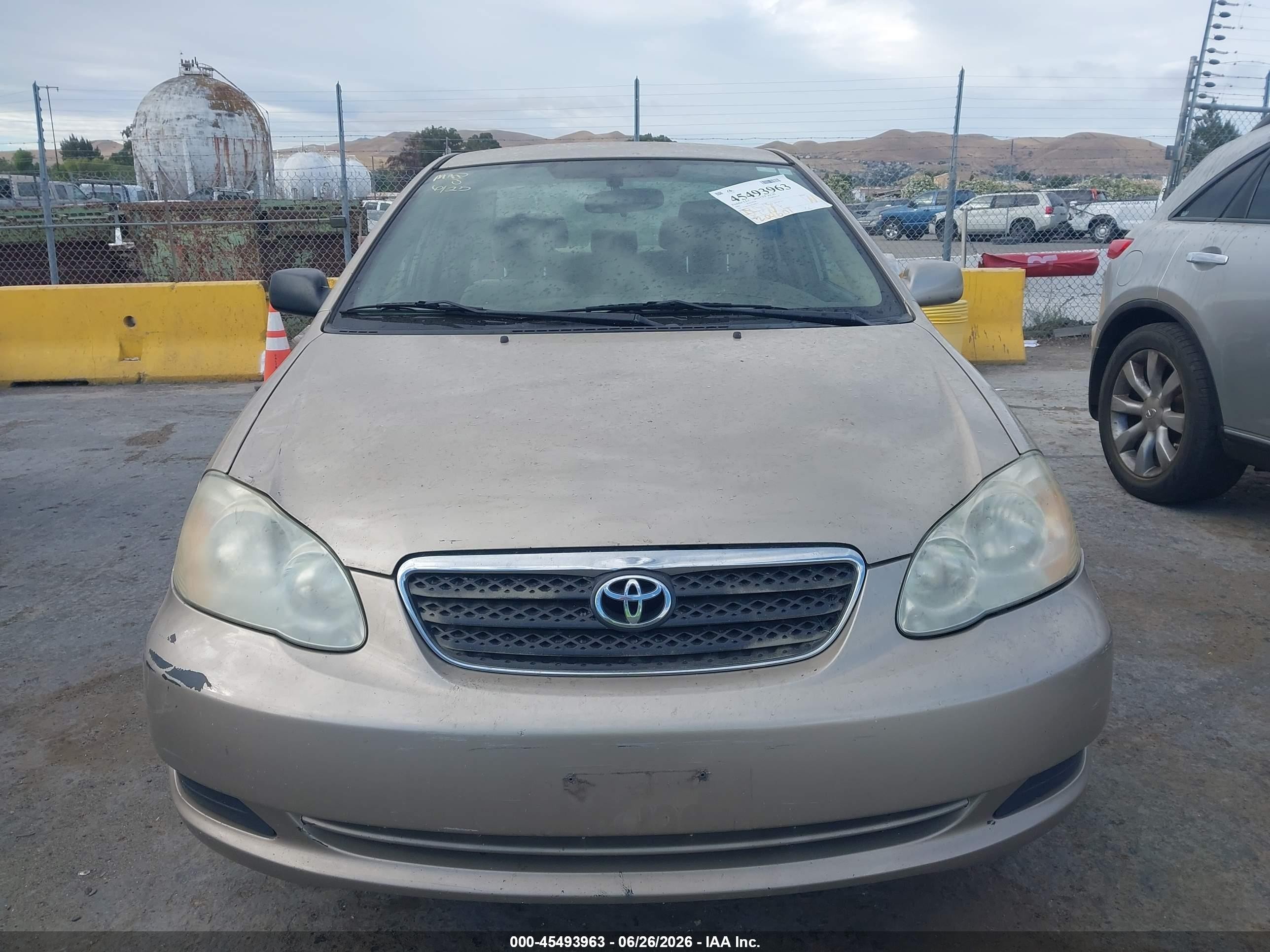 2006 Toyota Corolla Le Gold vin: 2T1BR32E06C698245