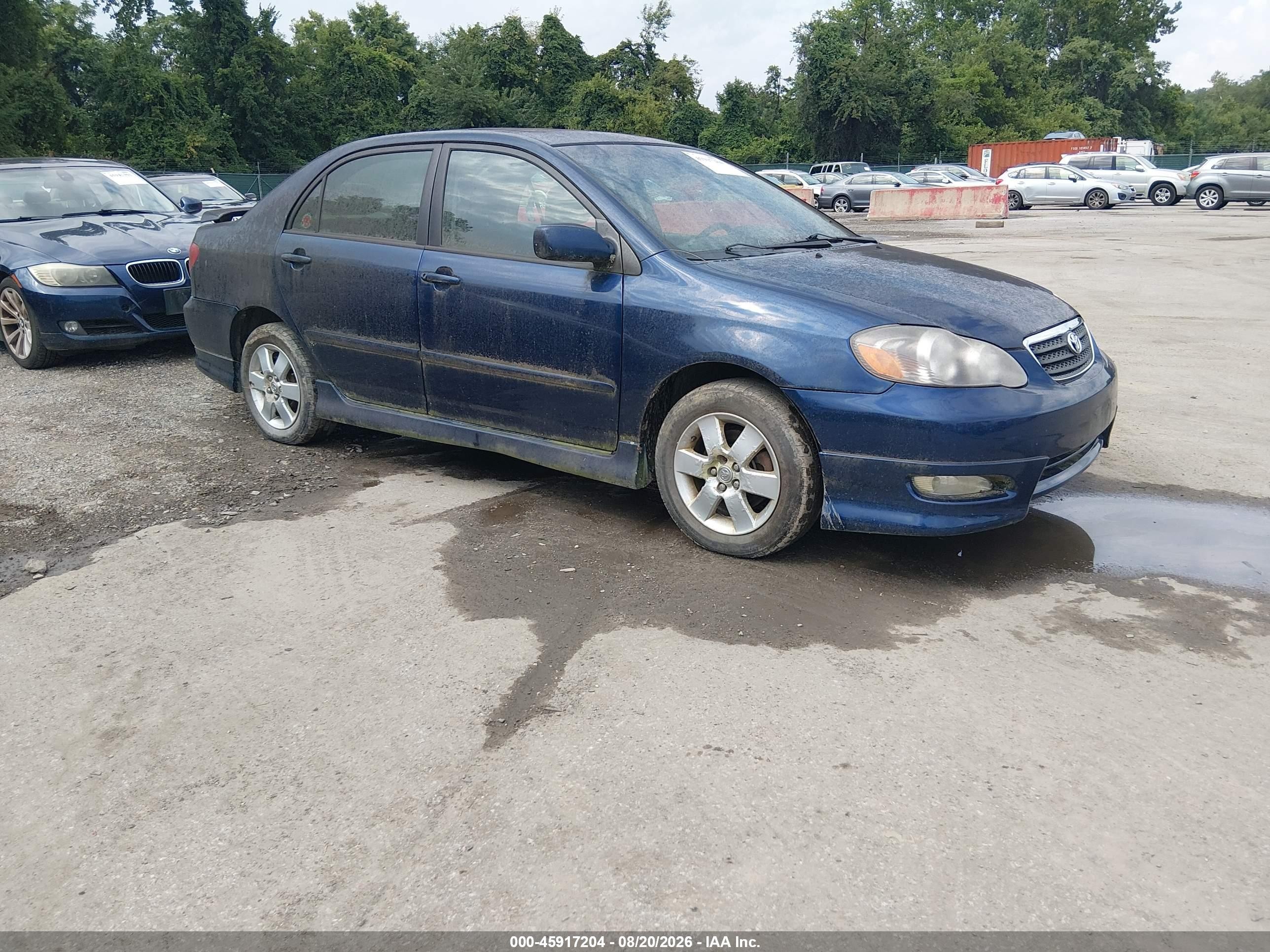 2007 Toyota Corolla S Blue vin: 2T1BR32E07C713554